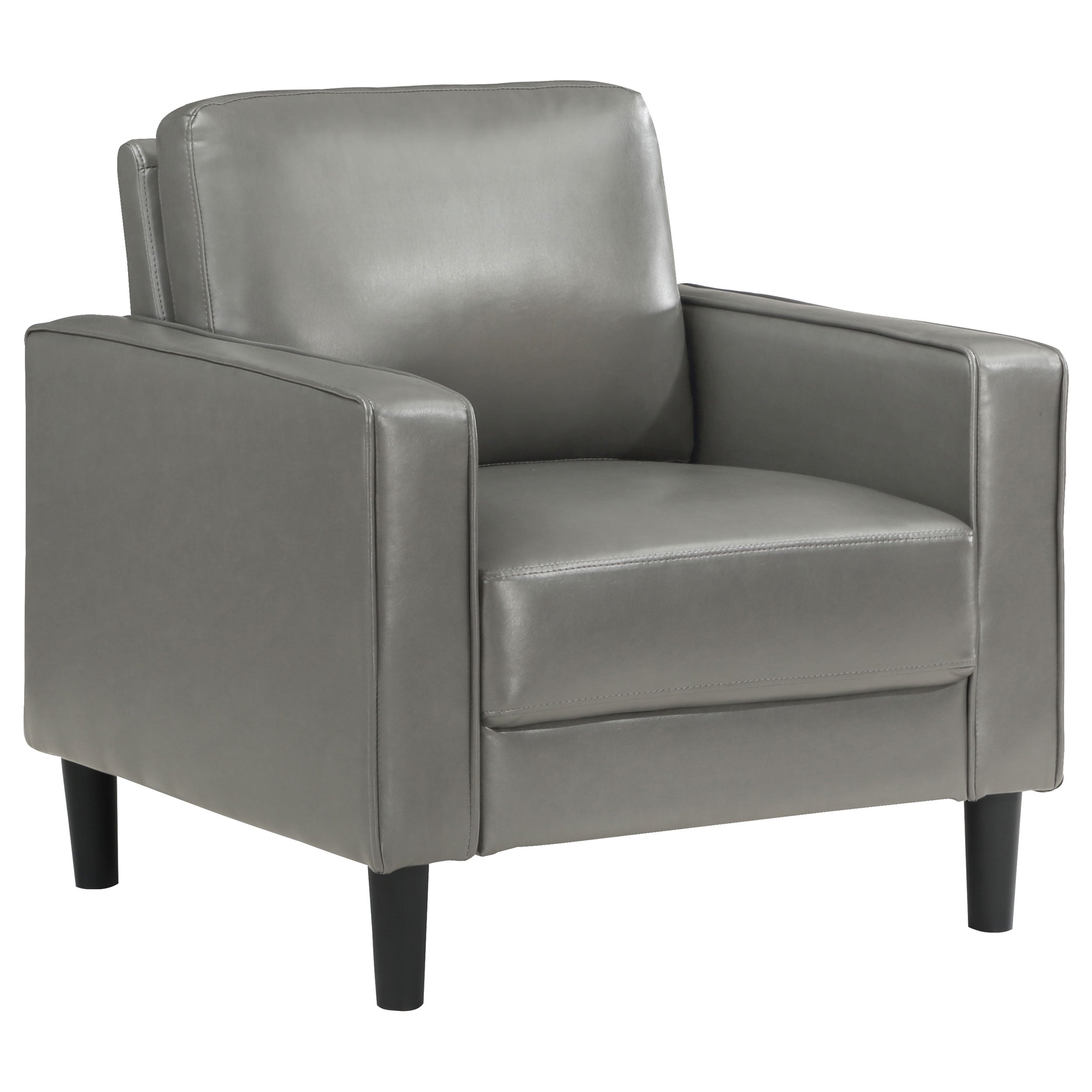 Dar Furniture - Coaster - Ruth Upholstered Track Arm Accent Chair Grey - 508367