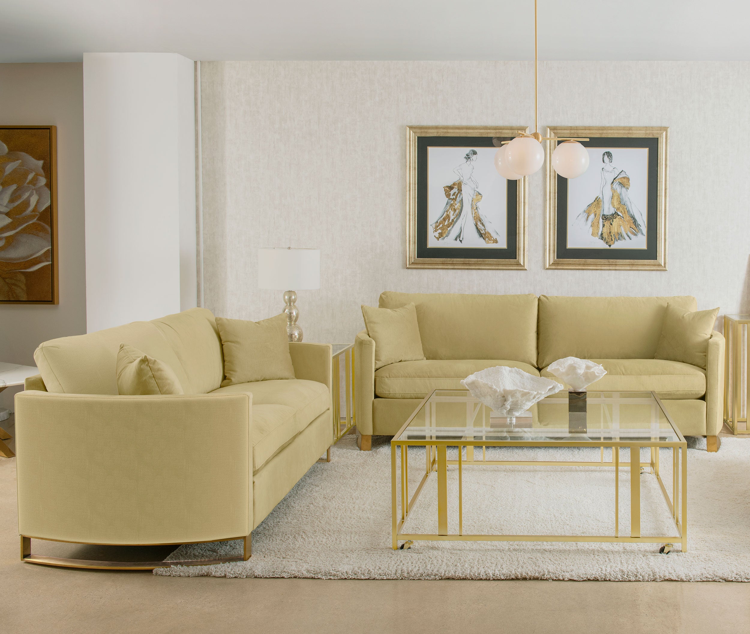 Dar Furniture - Coaster - Corliss 2-piece Velvet Upholstered Sofa Set Camel - 508824-S2