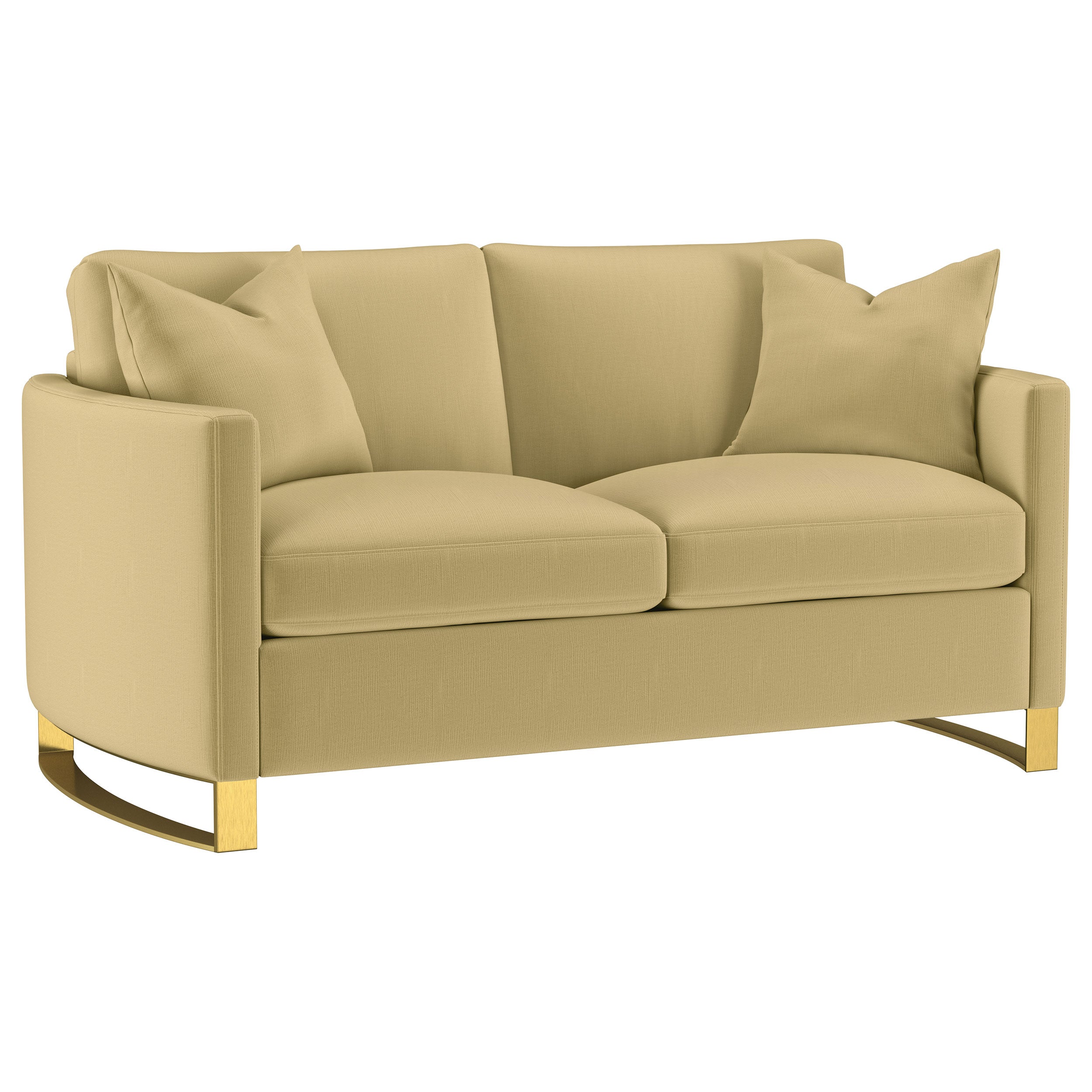 Dar Furniture - Coaster - Corliss Upholstered Curved Track Arm Loveseat Camel - 508825
