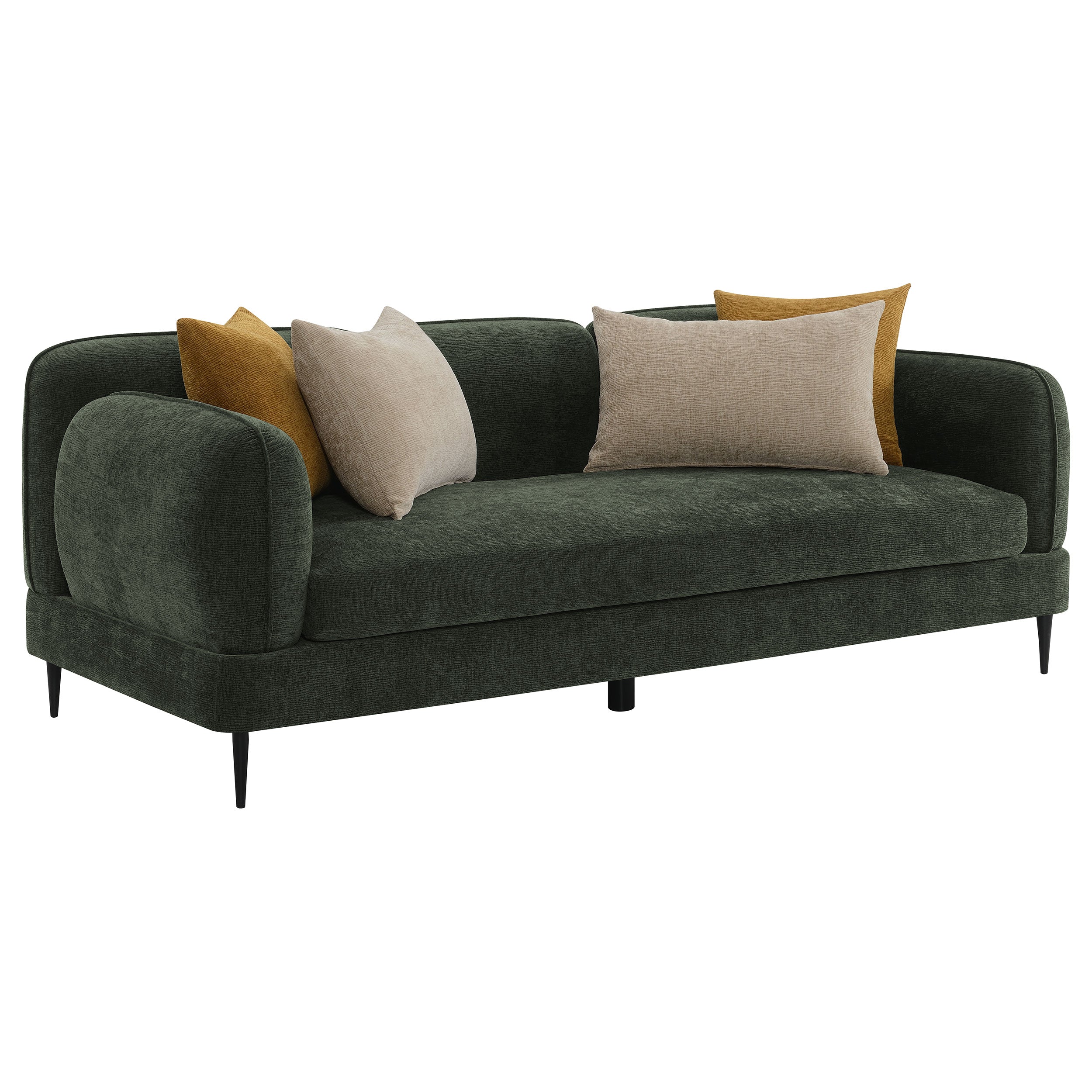 Dar Furniture - Coaster - Jade Chenille Upholstered Modern Track Arm Sofa Green - 509131