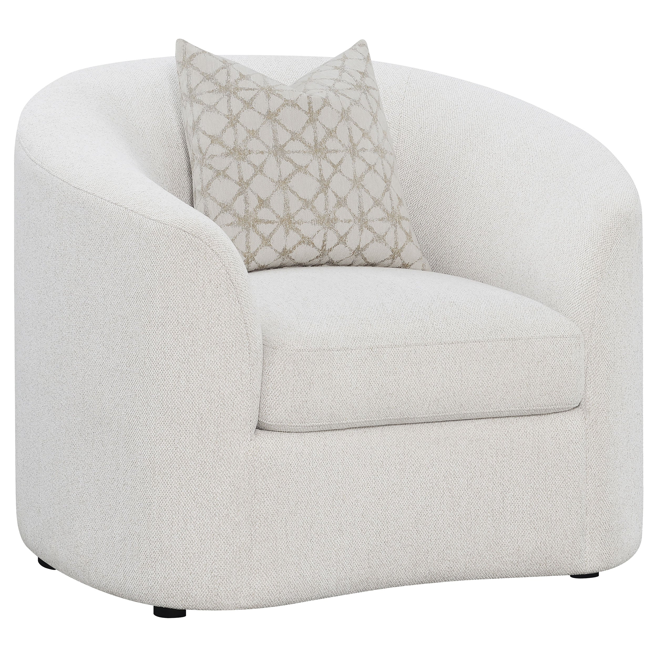Dar Furniture - Coaster - Rainn Boucle Upholstered Sloped Arm Accent Chair Latte - 509173