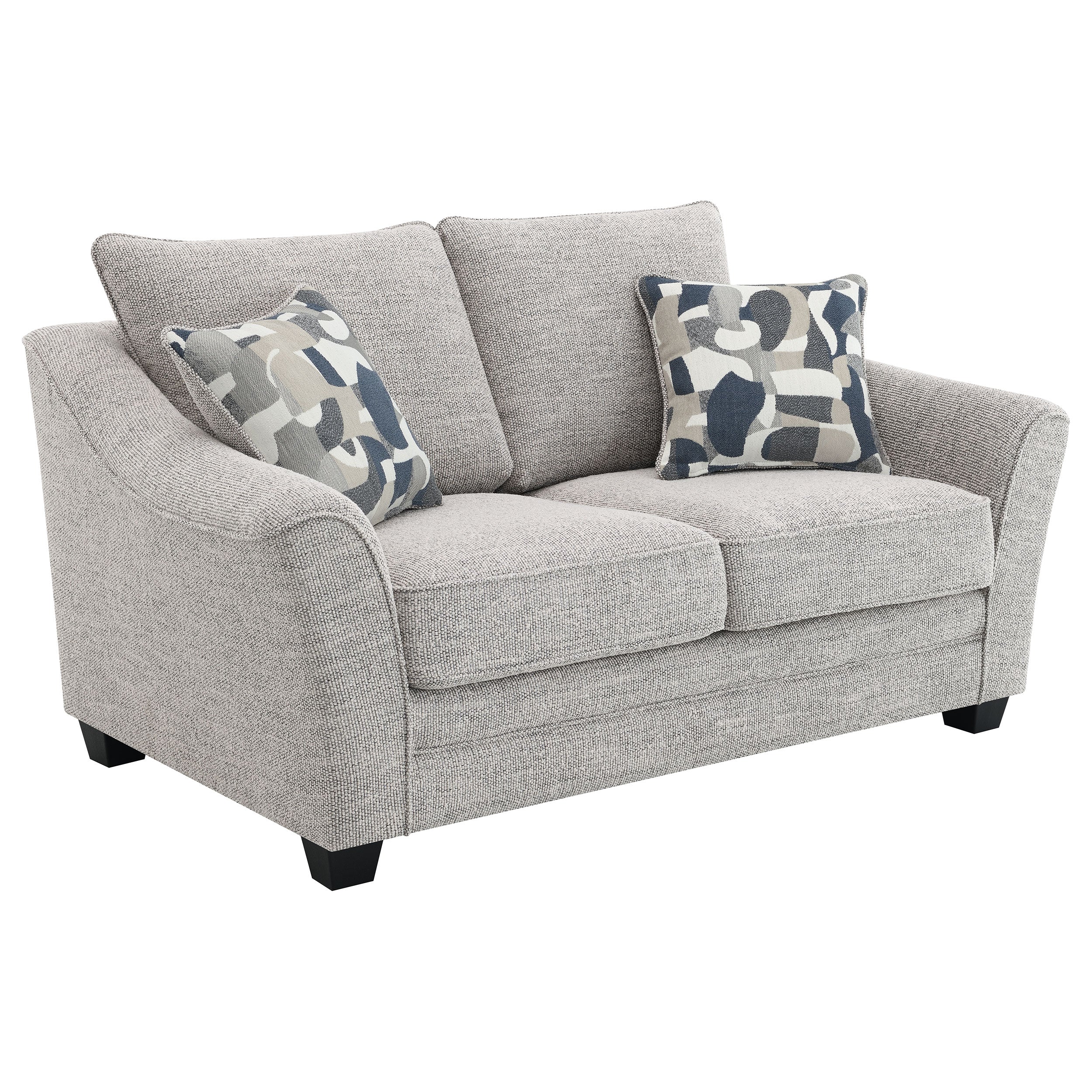 Dar Furniture - Coaster - Tomkins Boucle Upholstered Loveseat Light Grey - 509672