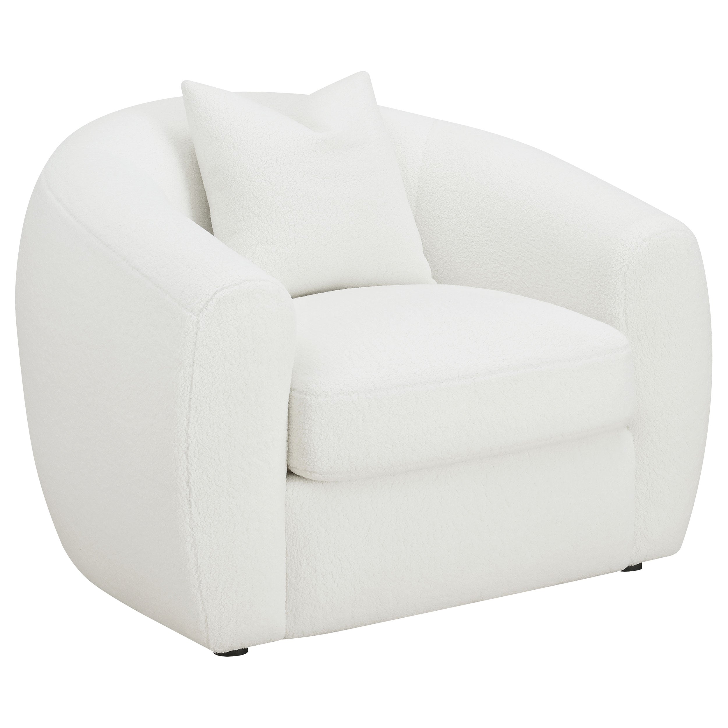 Dar Furniture - Coaster - Isabella Faux Sheepskin Upholstered Accent Chair Natural - 509873