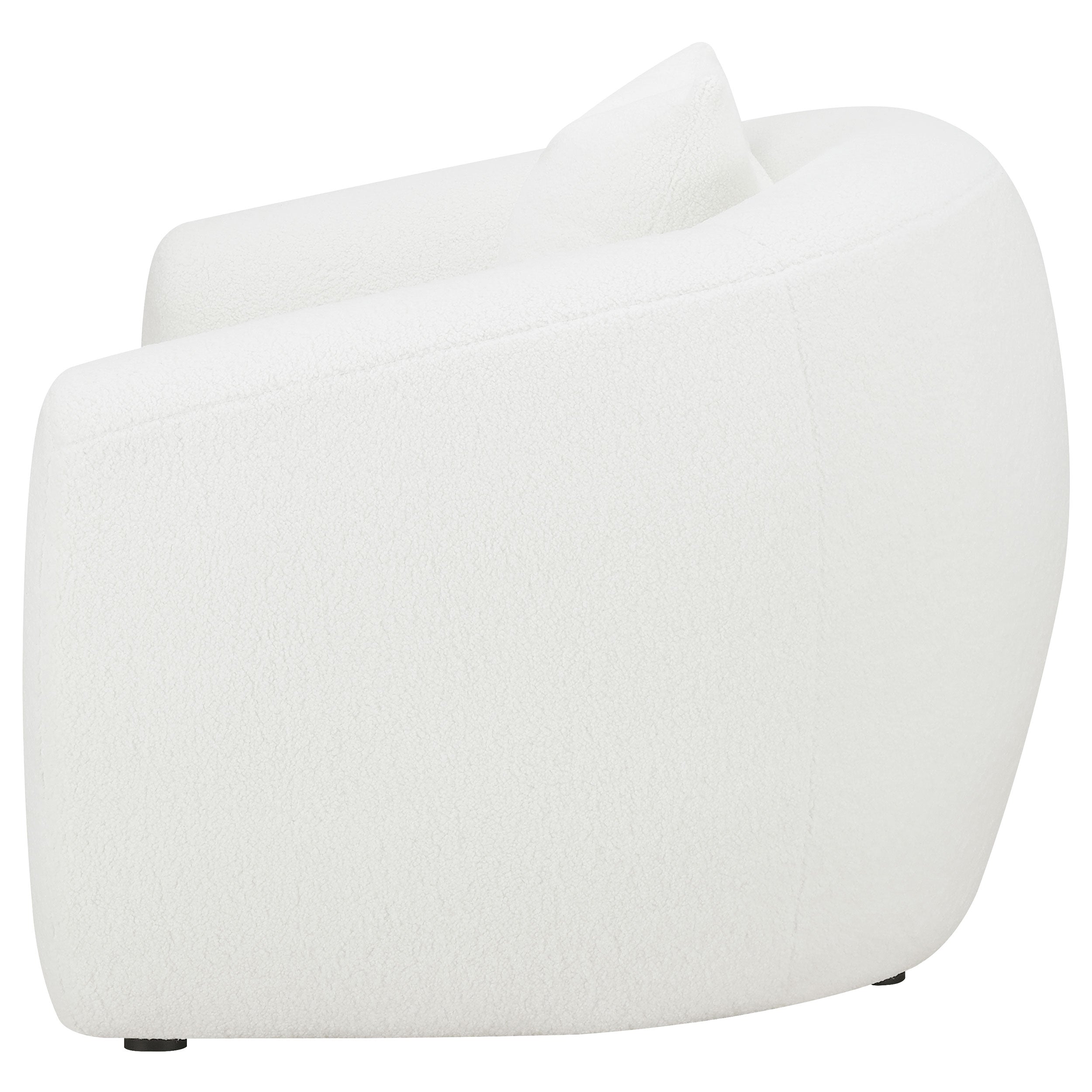 Isabella Faux Sheepskin Upholstered Accent Chair Natural