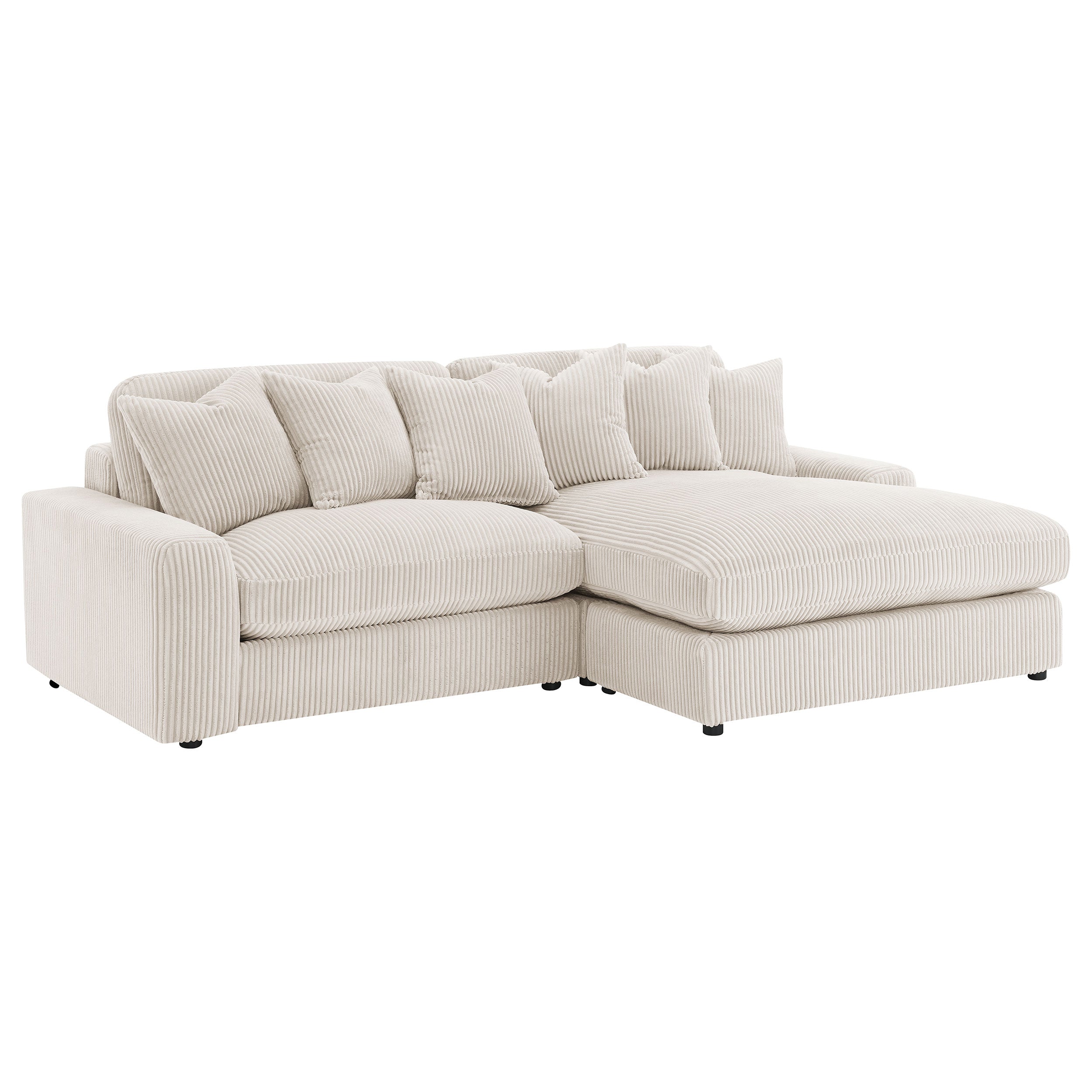 Dar Furniture - Coaster - Blaine Upholstered Reversible Chaise Sectional Sofa Sand - 509899