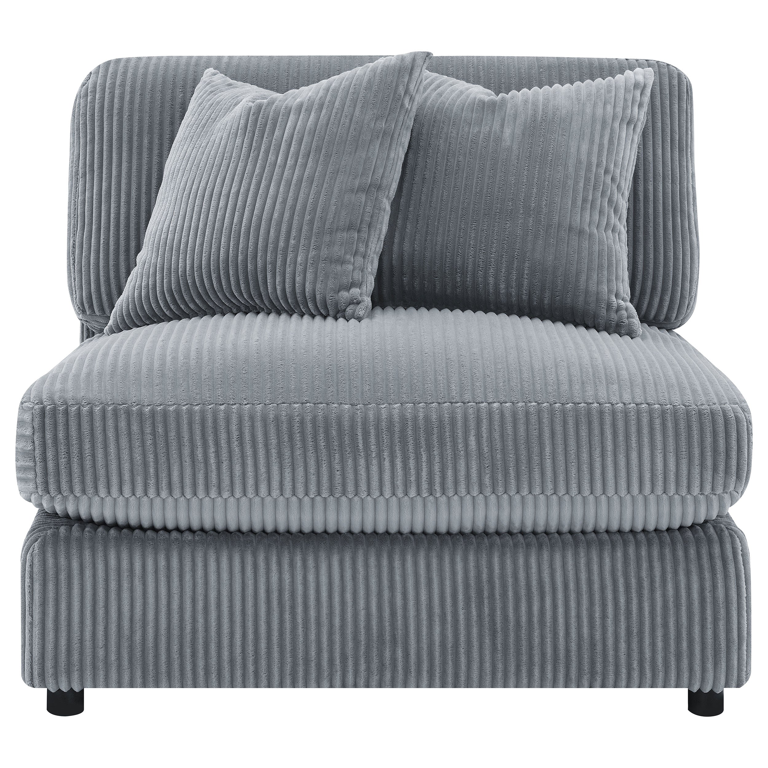 Blaine Upholstered Reversible Chaise Sectional Sofa Fog
