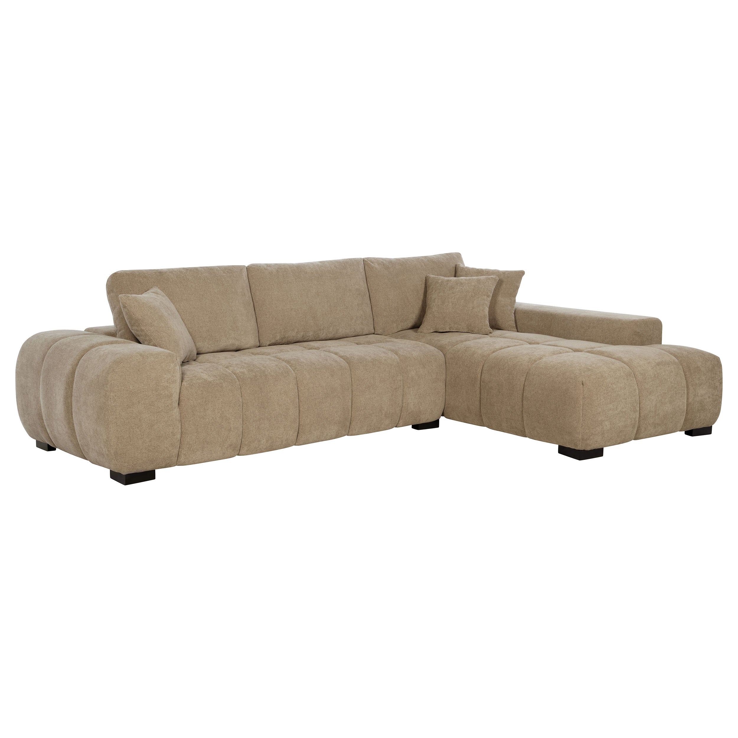 Dar Furniture - Coaster - Octavia Upholstered Sectional Chaise Sofa Camel - 509961