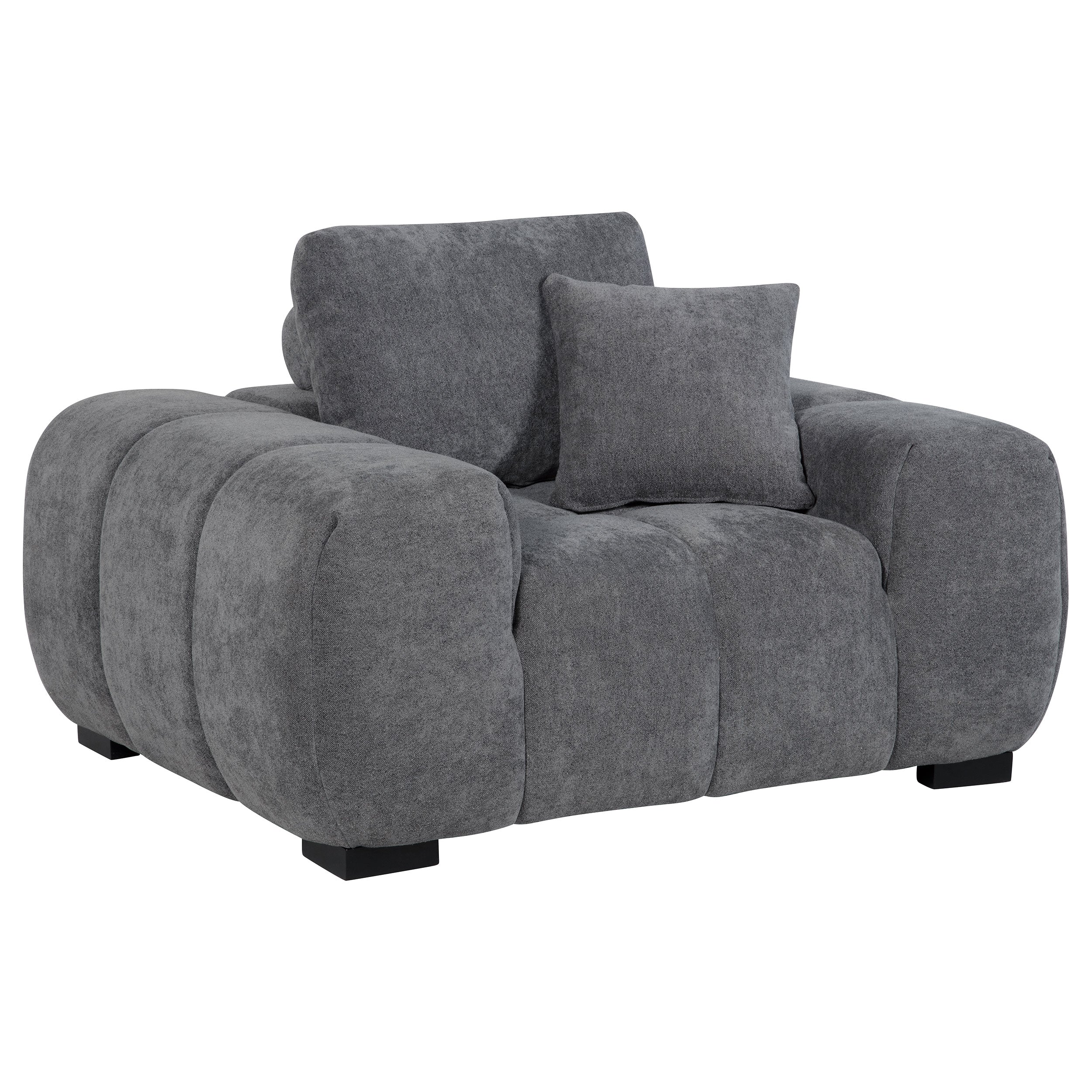 Dar Furniture - Coaster - Octavia Upholstered Track Arm Accent Chair Charcoal Grey - 509967