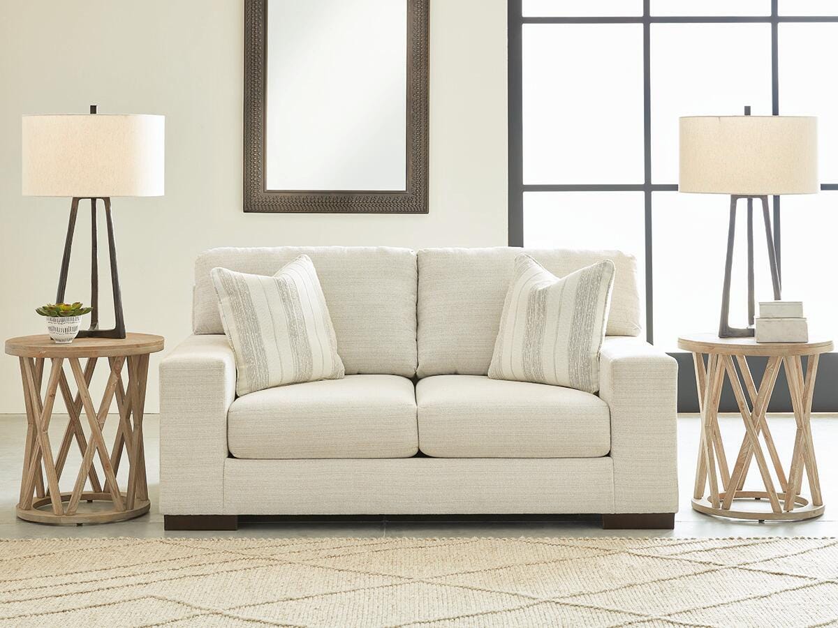 Dar Furniture - Ashley Furniture - Maggie Loveseat - Loveseat / Birch - 5200335