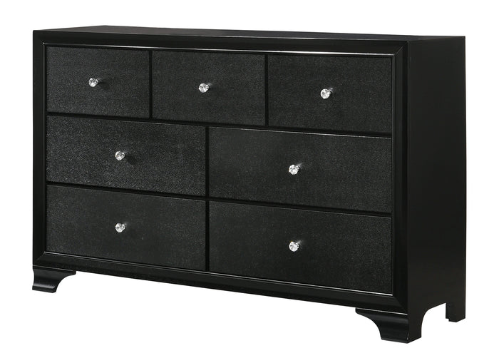 Micah 7 Drawers Dresser In Black