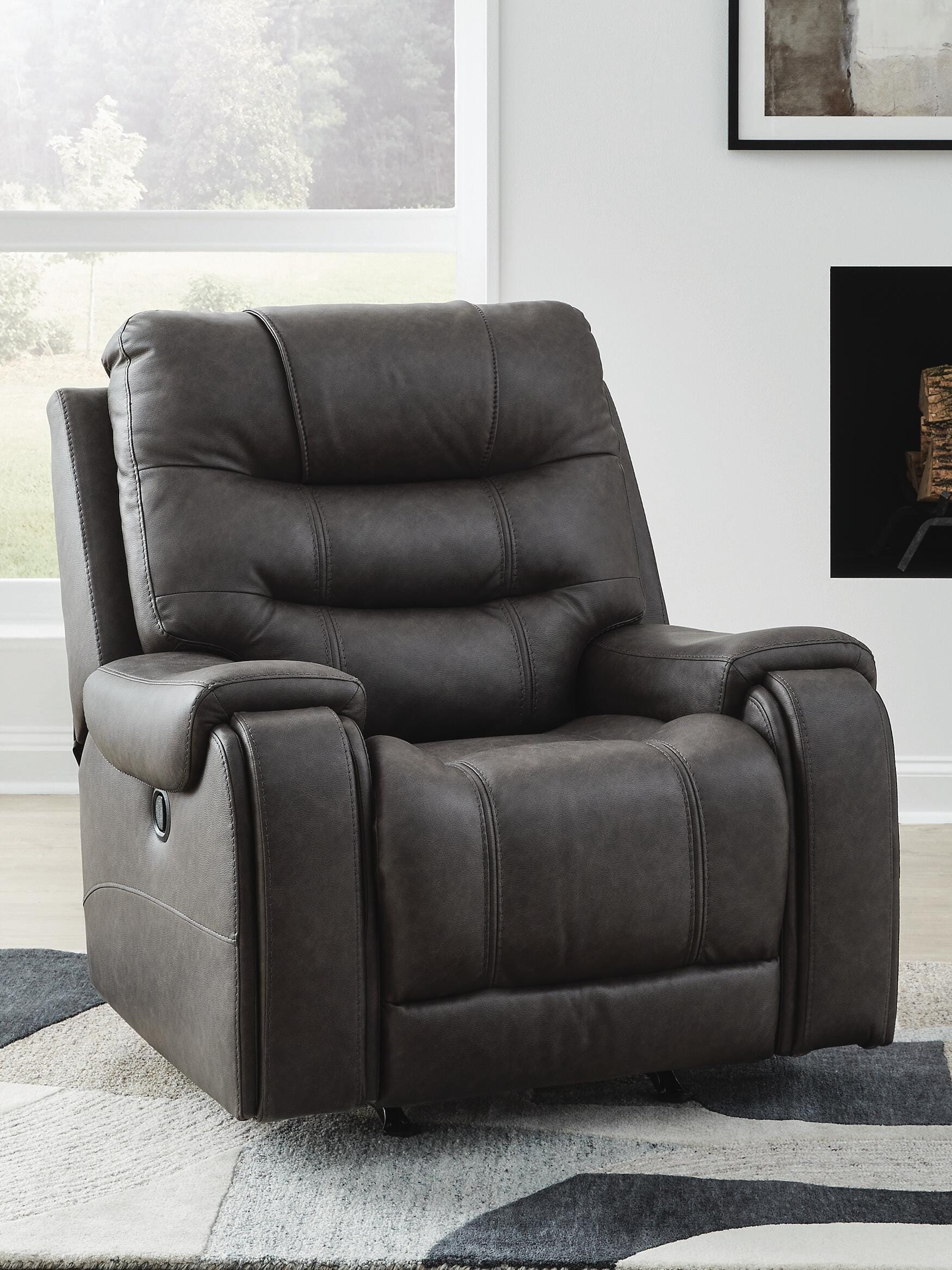 Dar Furniture - Ashley Furniture - Femley Recliner - Rocker Recliner / Smoke - PC5330625