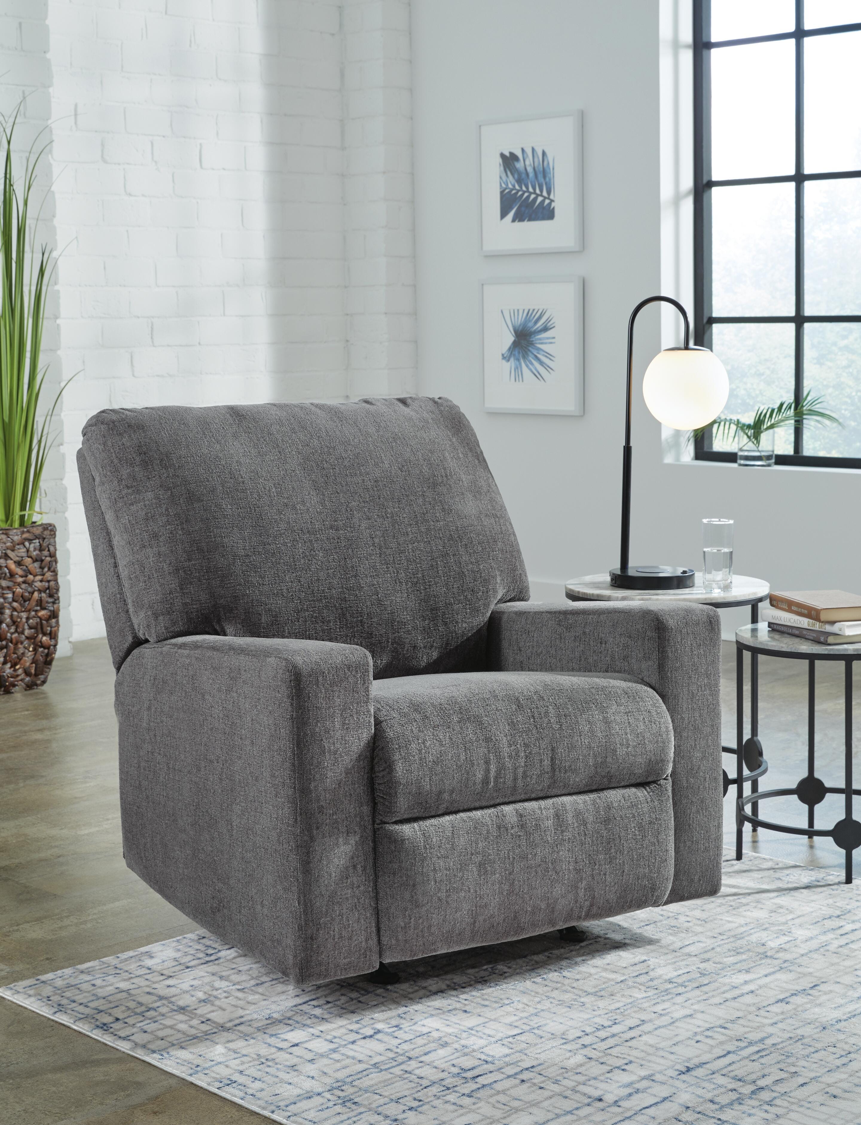 Dar Furniture - Ashley Furniture - Rannis Recliner - Rocker Recliner / Pewter - 5360225