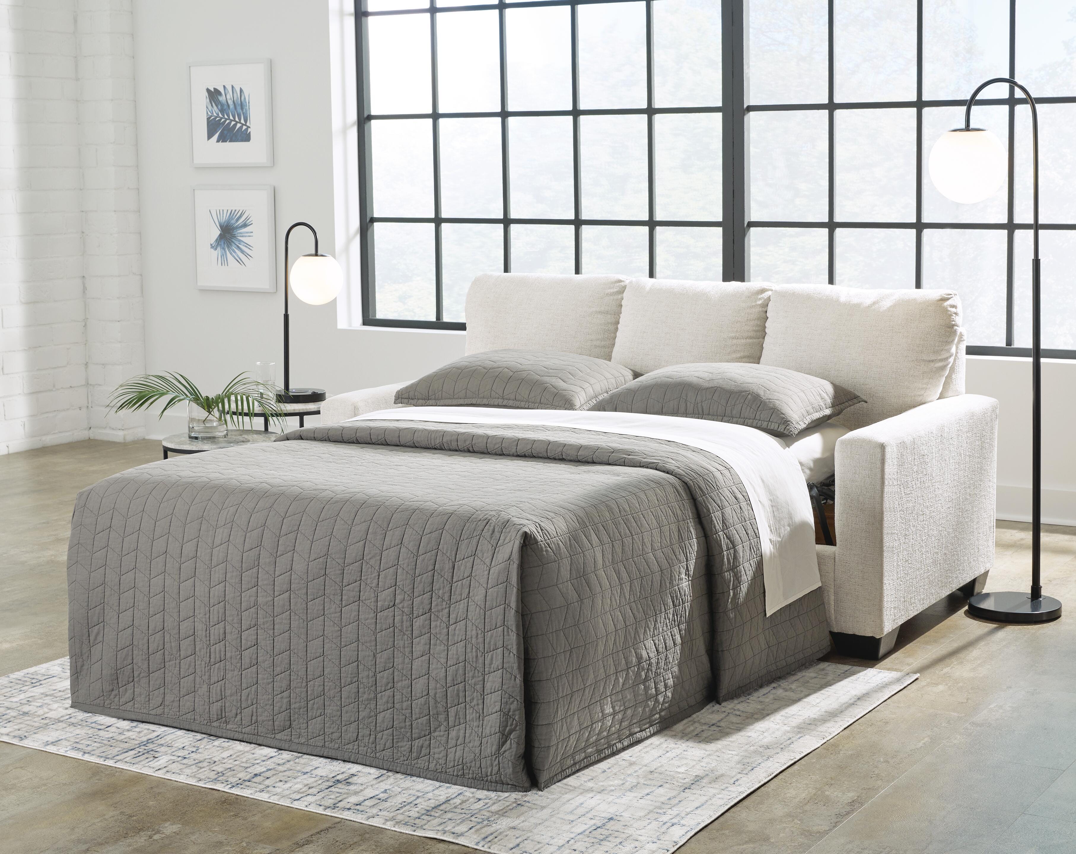 Dar Furniture - Ashley Furniture - Rannis Full Sofa Sleeper - Full Sofa Sleeper / Snow - 5360336