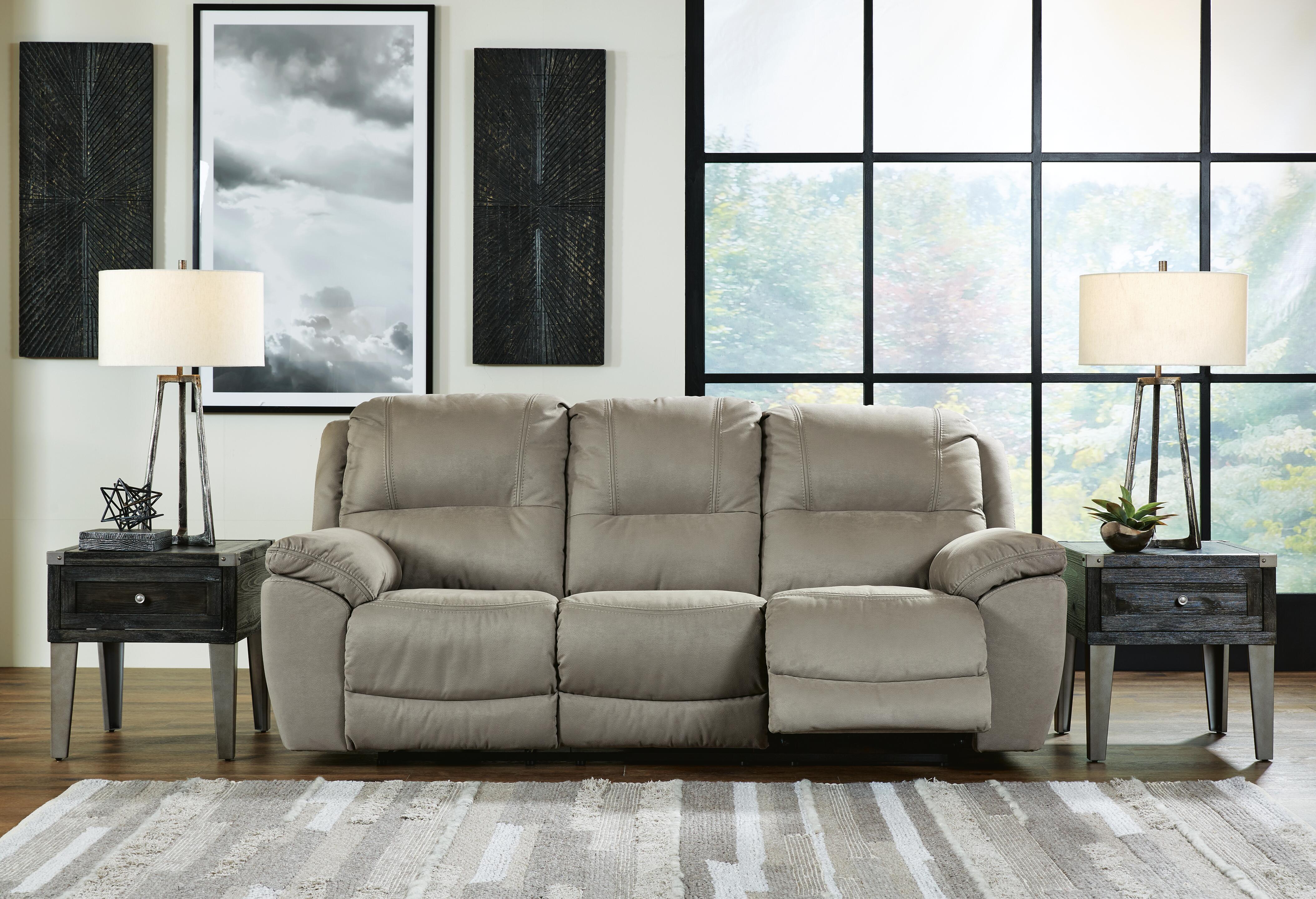 Dar Furniture - Ashley Furniture - Next-Gen Gaucho Power Reclining Sofa - Reclining Power Sofa / Putty - 5420387