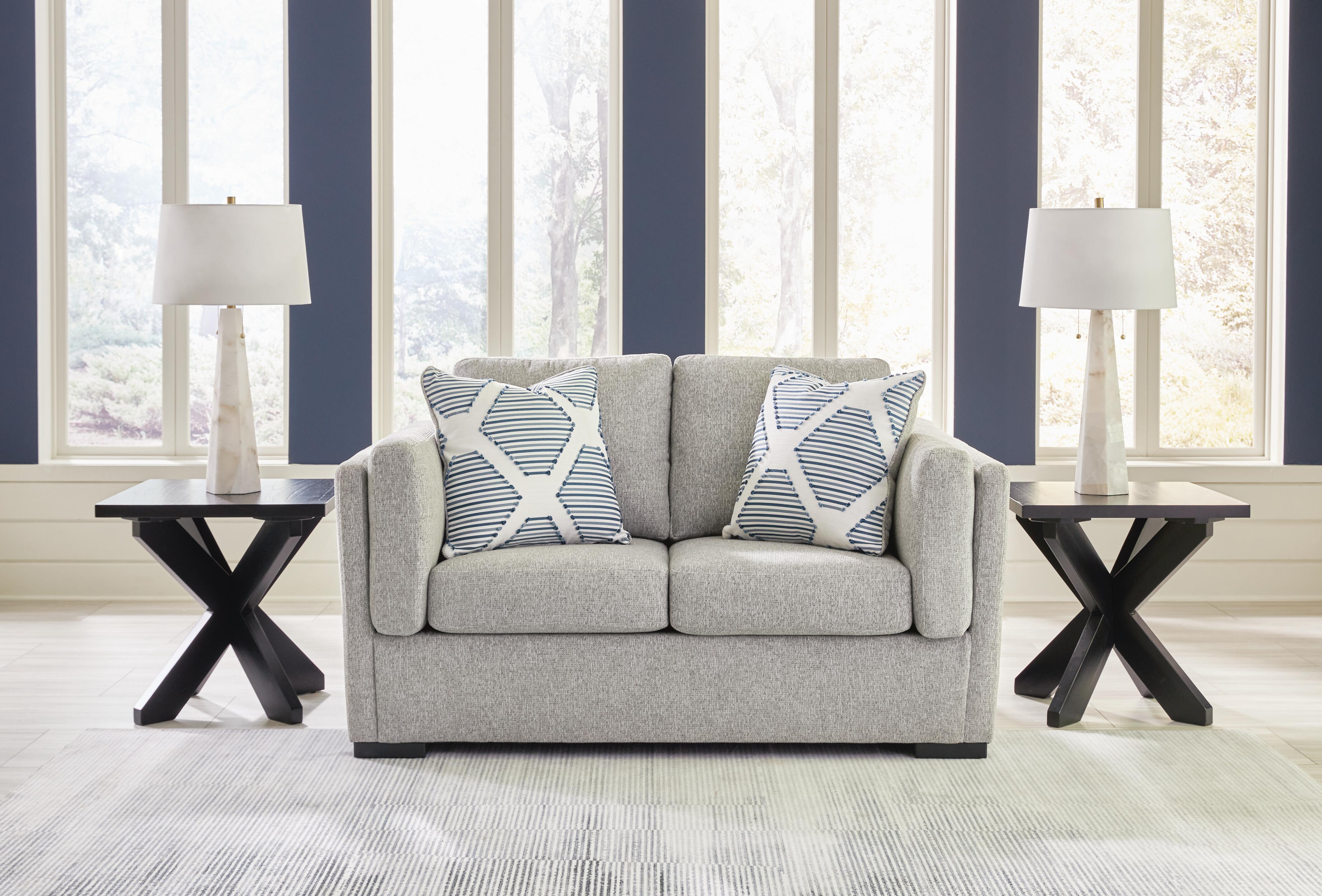 Dar Furniture - Ashley Furniture - Evansley Loveseat - Loveseat / Pewter - 5450335