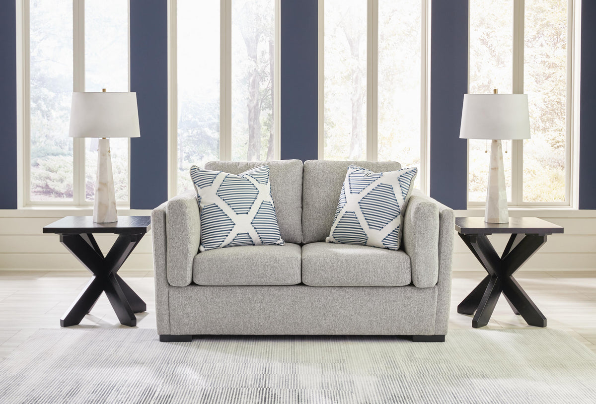 Dar Furniture - Ashley Furniture - Evansley Loveseat - Loveseat / Pewter - 5450335