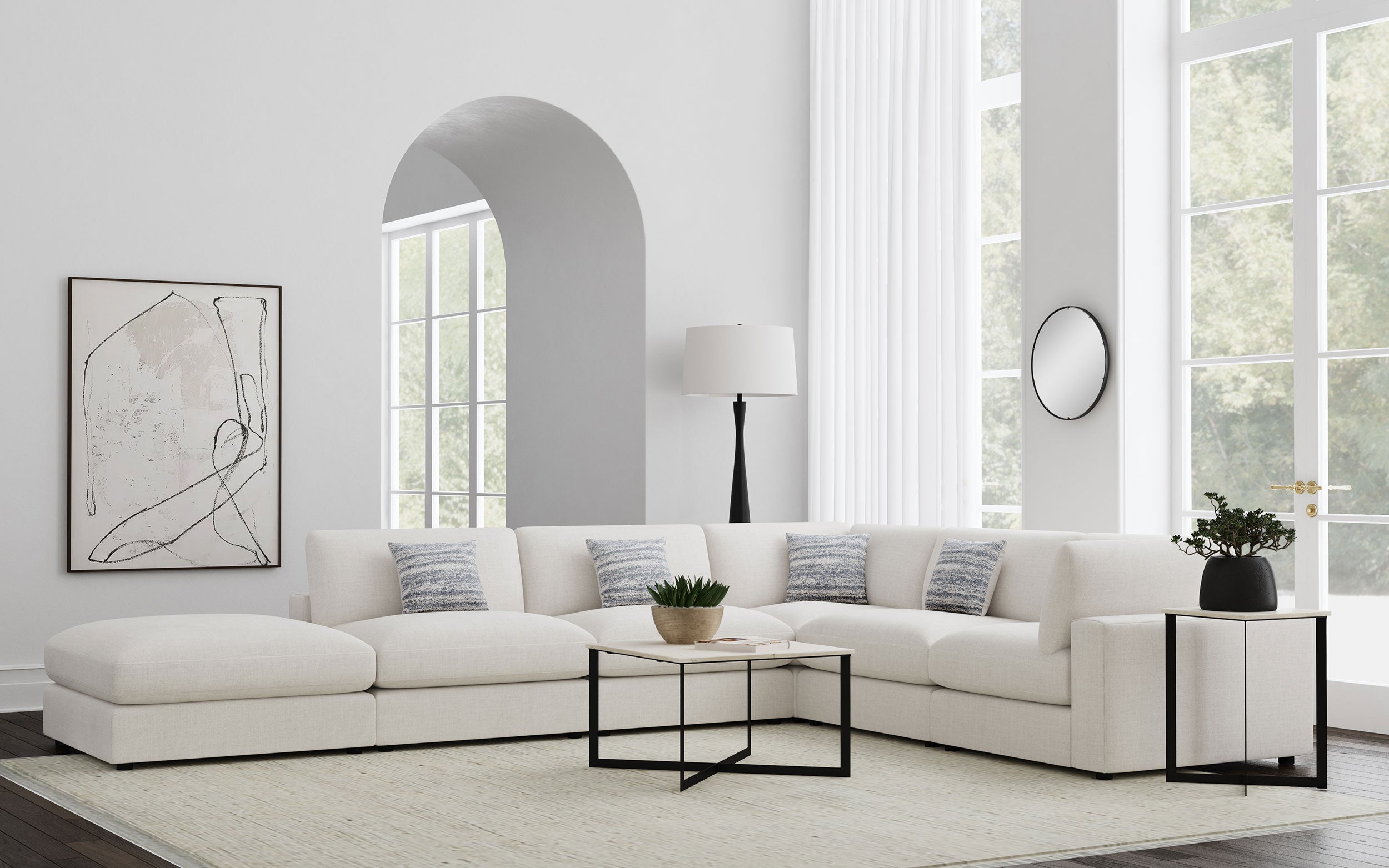 Dar Furniture - Coaster - Serene 6-piece Upholstered Modular Sectional Sofa Beige - 551321-SET
