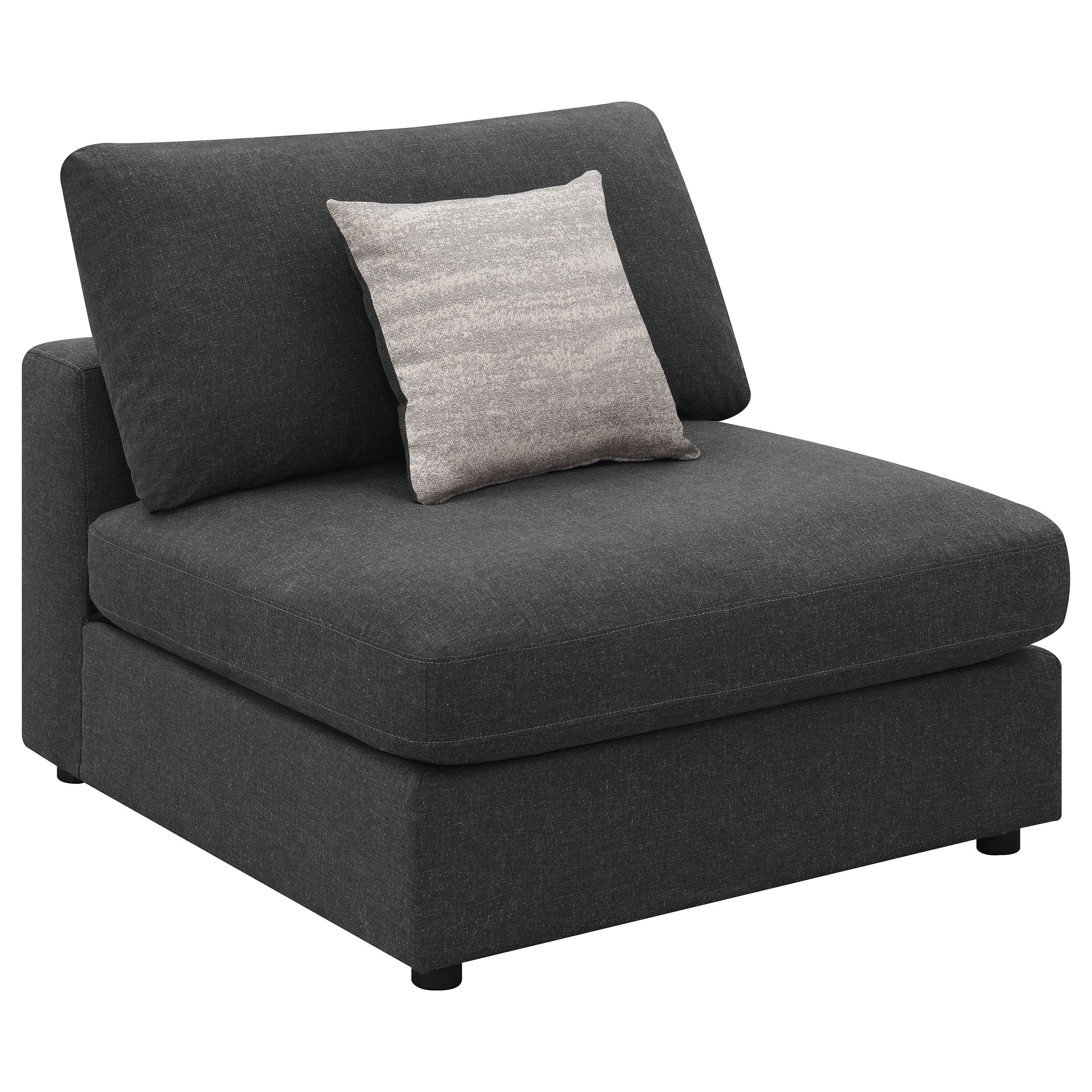 Dar Furniture - Coaster - Serene Upholstered Armless Chair Charcoal - 551324