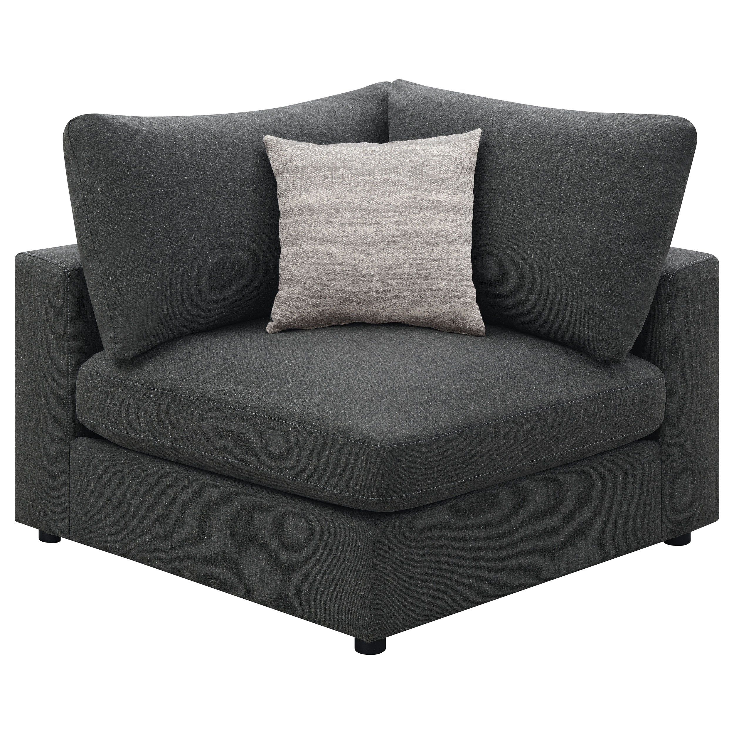 Dar Furniture - Coaster - Serene Upholstered Corner Charcoal - 551325