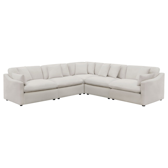 Hobson 5-piece Upholstered Modular Sectional Sofa Ivory