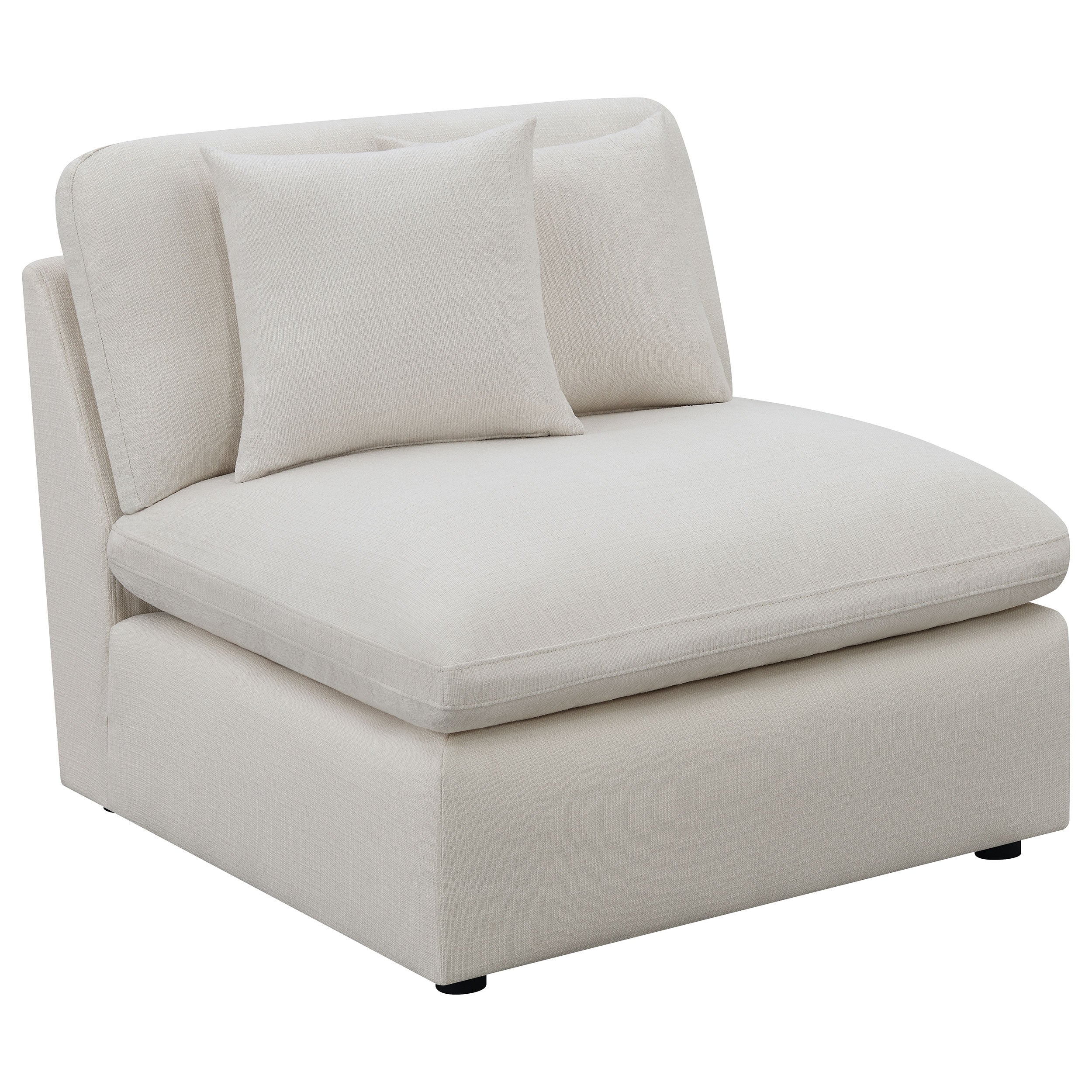 Dar Furniture - Coaster - Hobson Upholstered Armless Chair Ivory - 551451