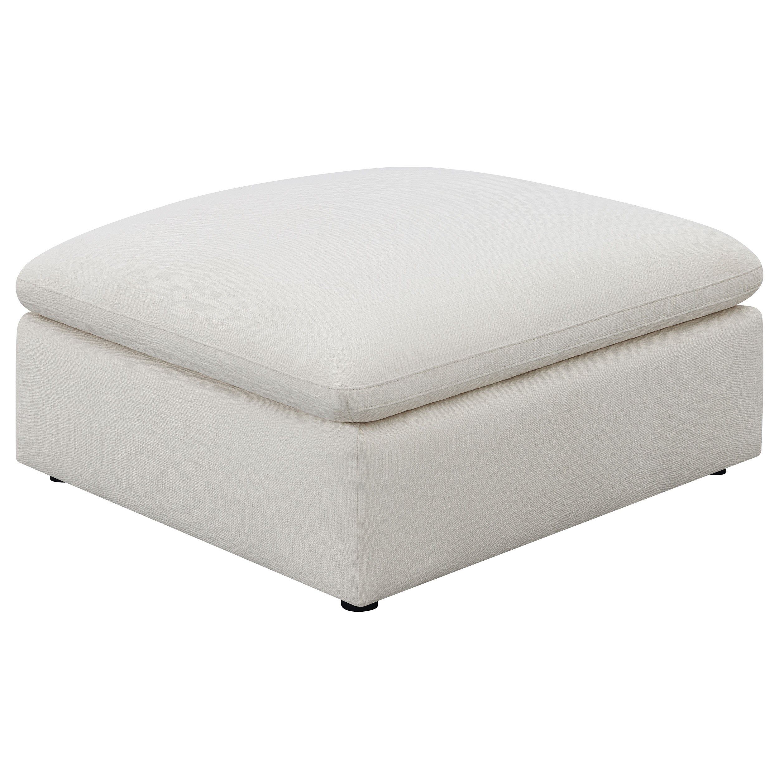Dar Furniture - Coaster - Hobson Square Upholstered Ottoman Ivory - 551453