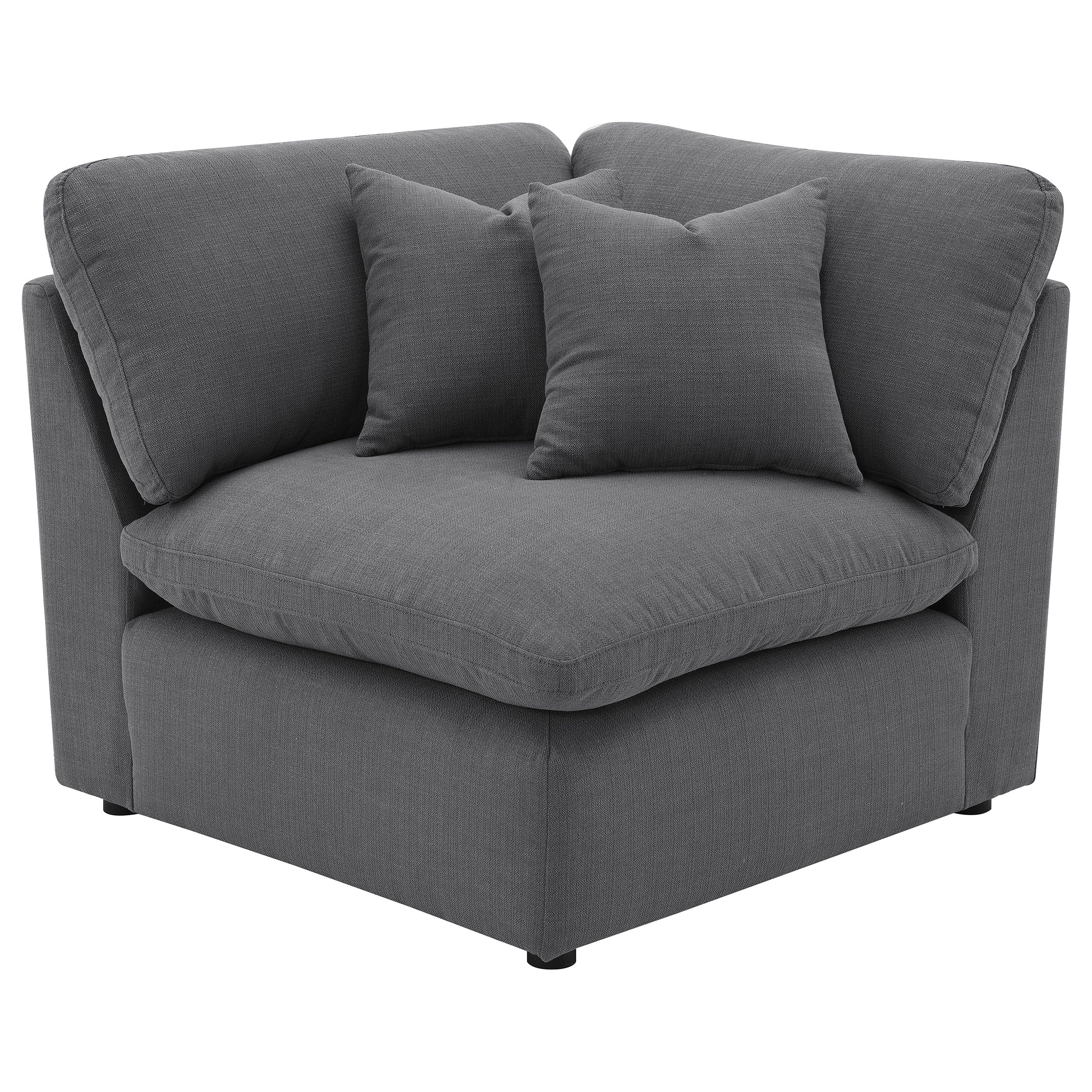Dar Furniture - Coaster - Hobson Upholstered Corner Charcoal - 551456