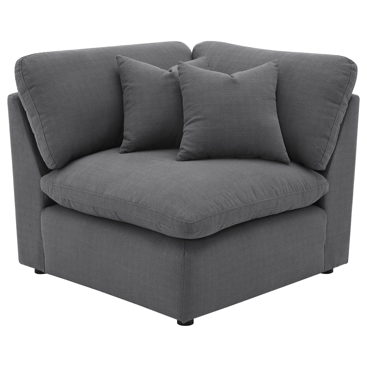 Dar Furniture - Coaster - Hobson Upholstered Corner Charcoal - 551456