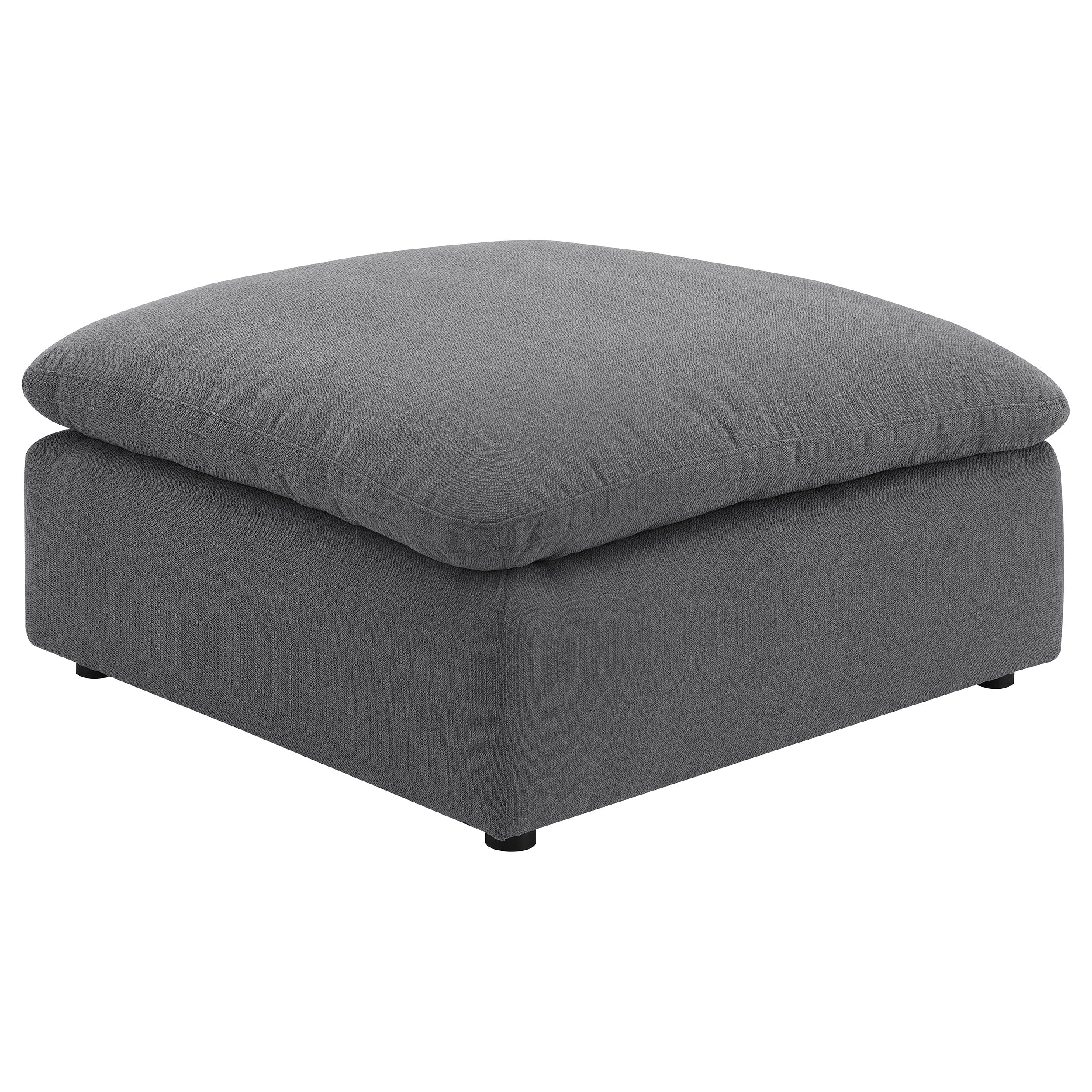 Dar Furniture - Coaster - Hobson Square Upholstered Ottoman Charcoal - 551457