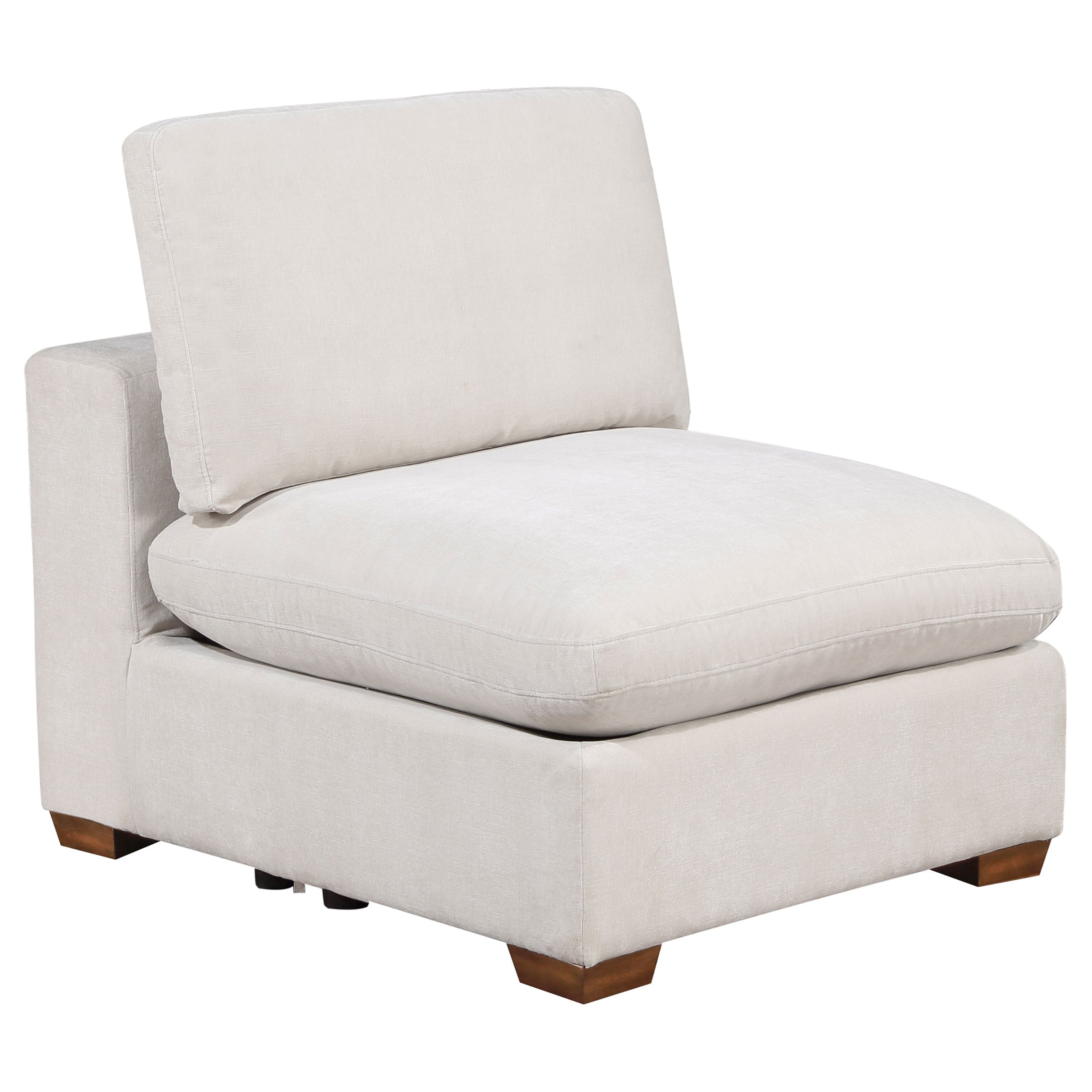 Dar Furniture - Coaster - Lakeview Upholstered Armless Chair Ivory - 551461