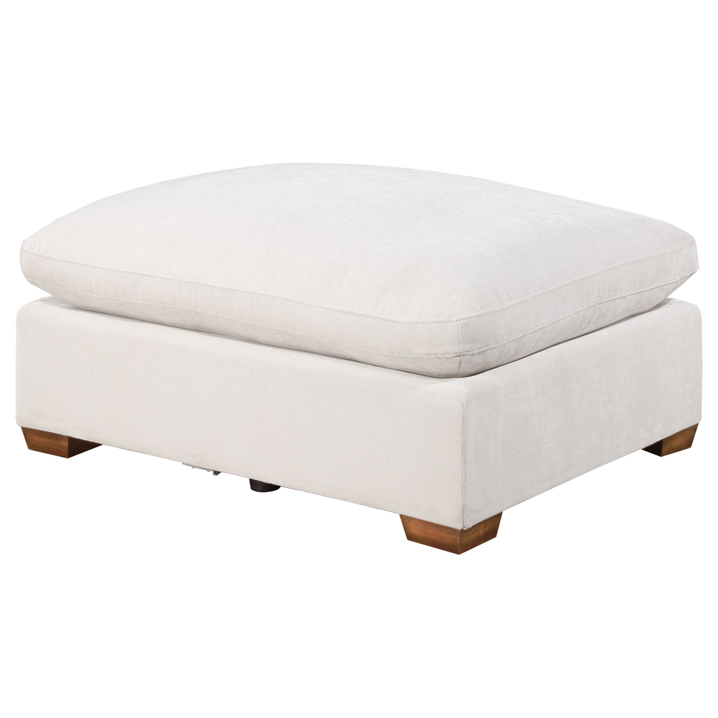 Dar Furniture - Coaster - Lakeview Rectangular Upholstered Ottoman Ivory - 551463