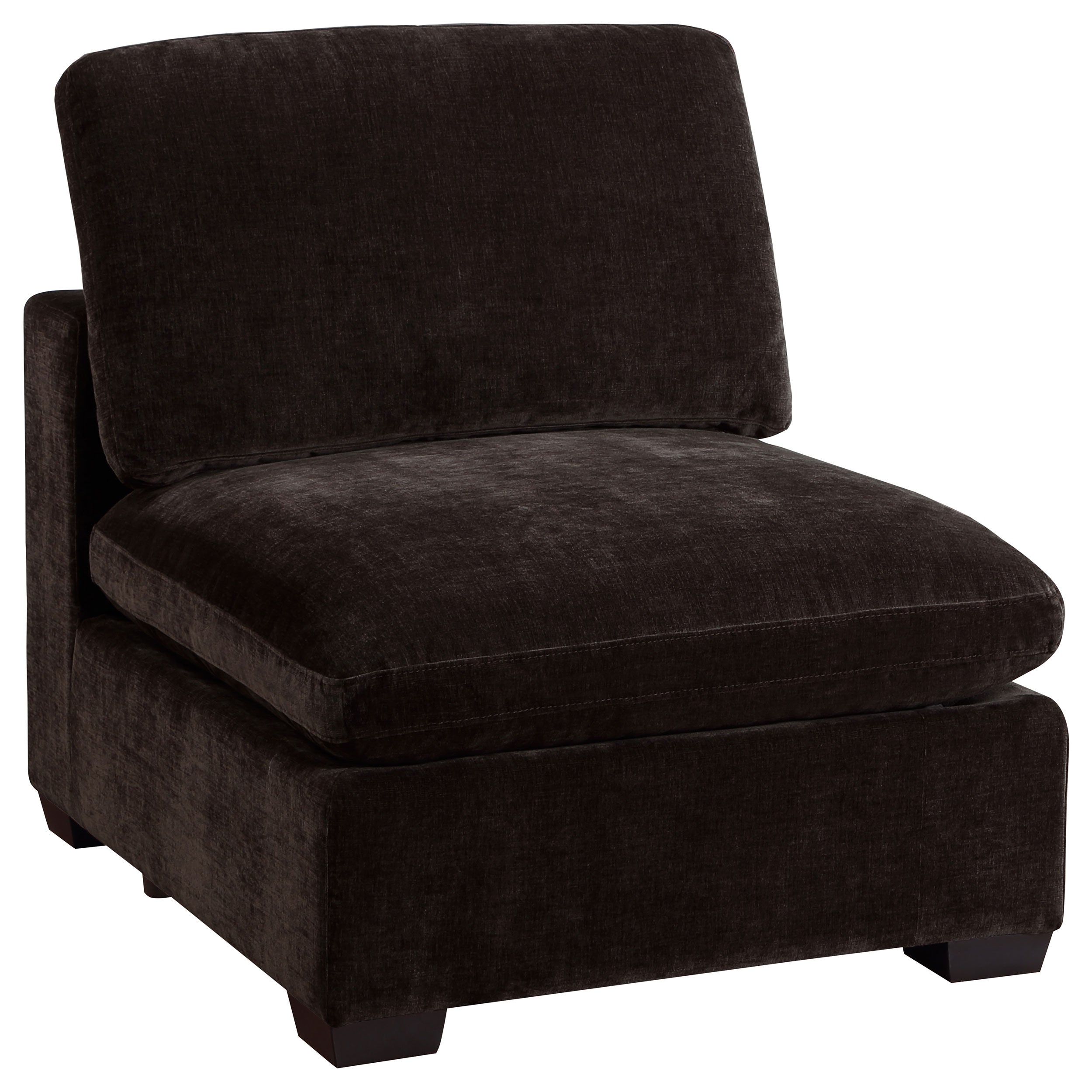 Dar Furniture - Coaster - Lakeview Upholstered Armless Chair Dark Chocolate - 551464
