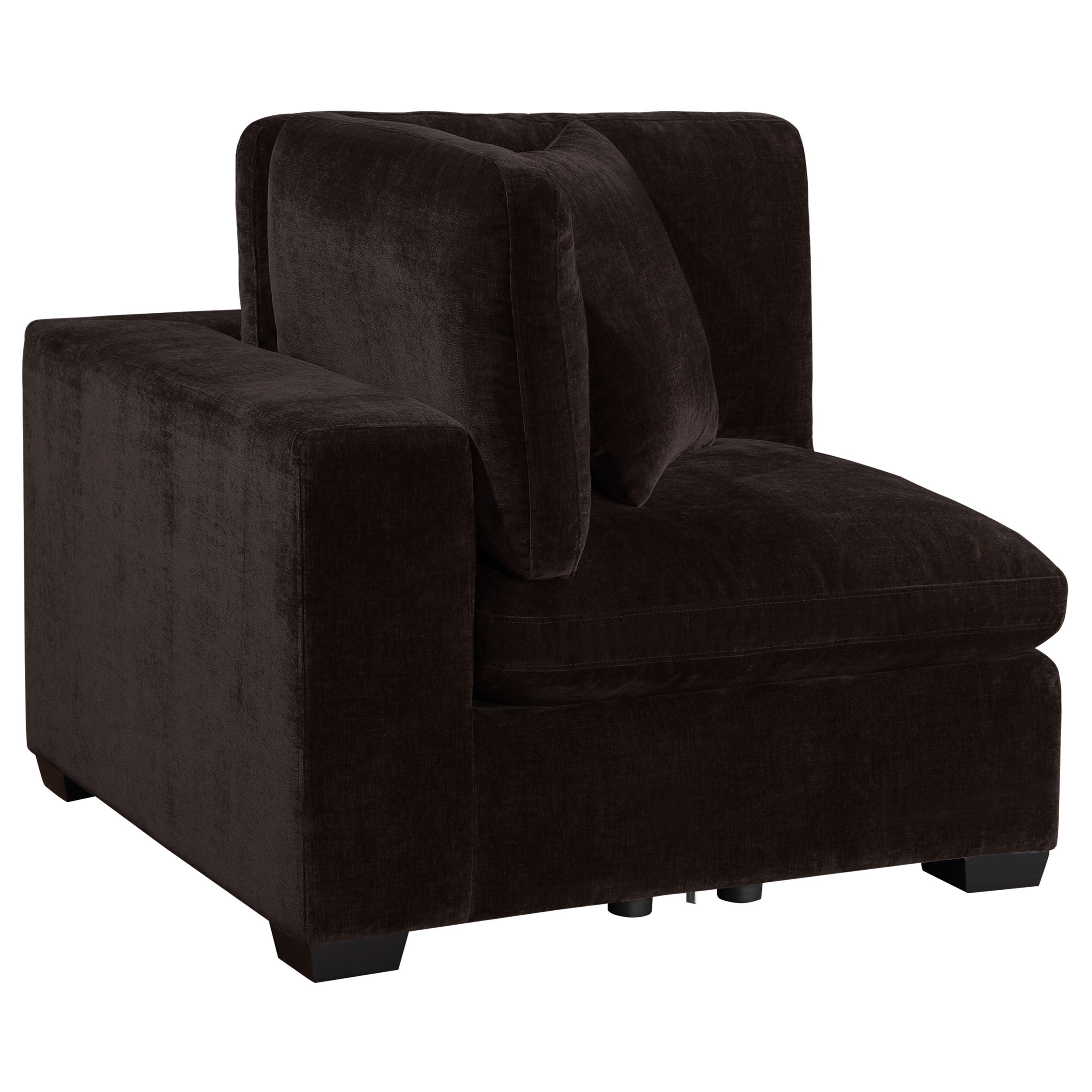 Dar Furniture - Coaster - Lakeview Upholstered Corner Chair Dark Chocolate - 551465