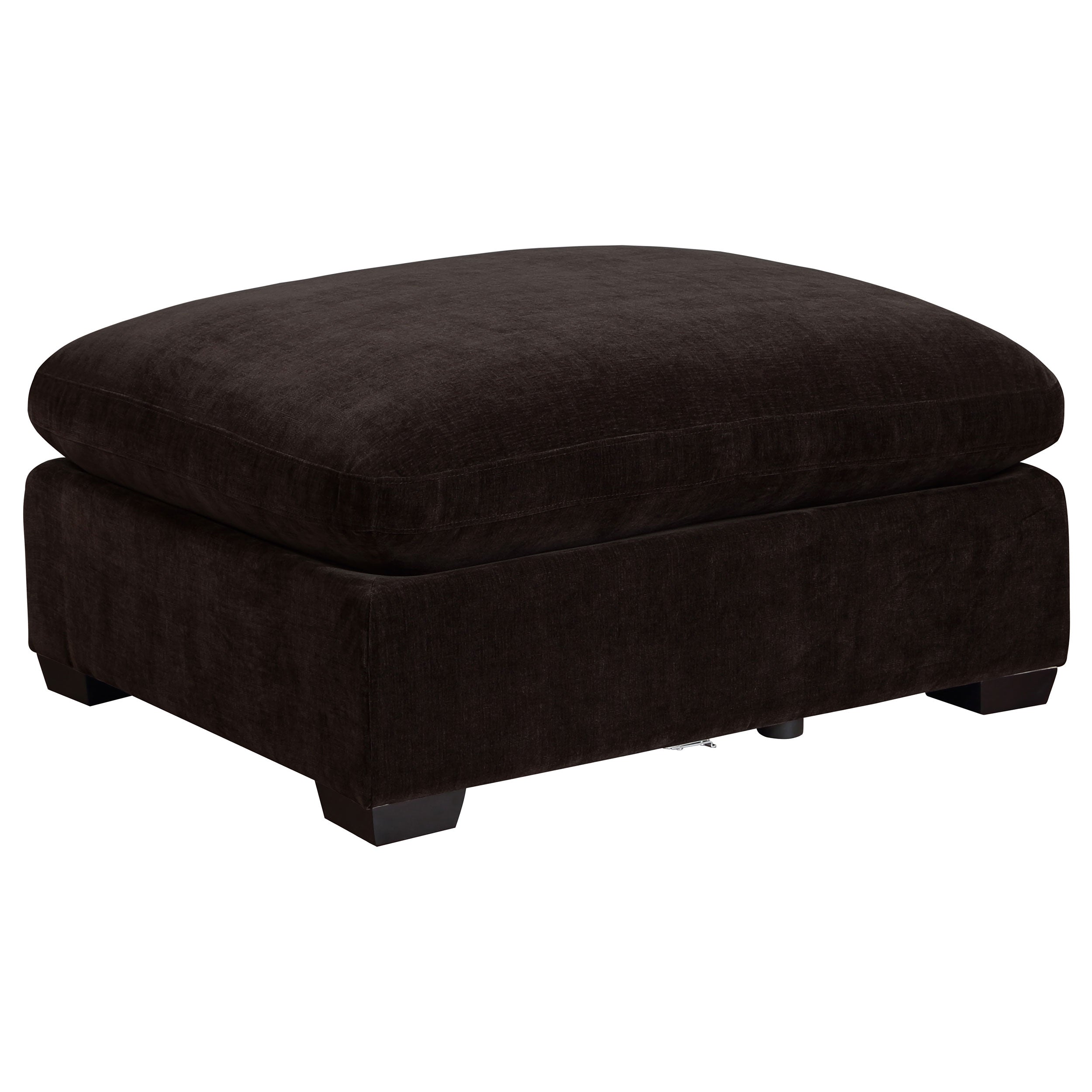 Dar Furniture - Coaster - Lakeview Rectangular Upholstered Ottoman Dark Chocolate - 551466