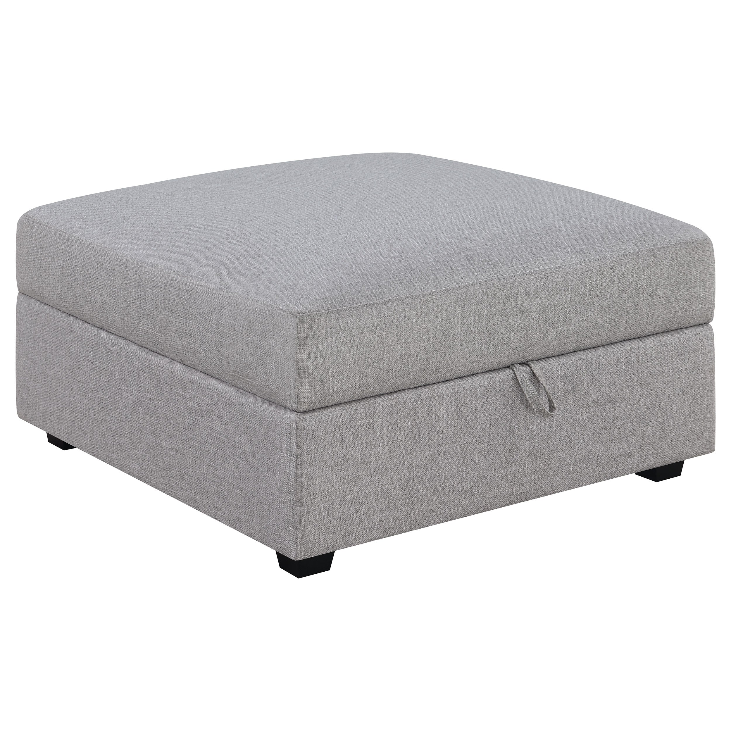Dar Furniture - Coaster - Cambria Square Upholstered Storage Ottoman Grey - 551513
