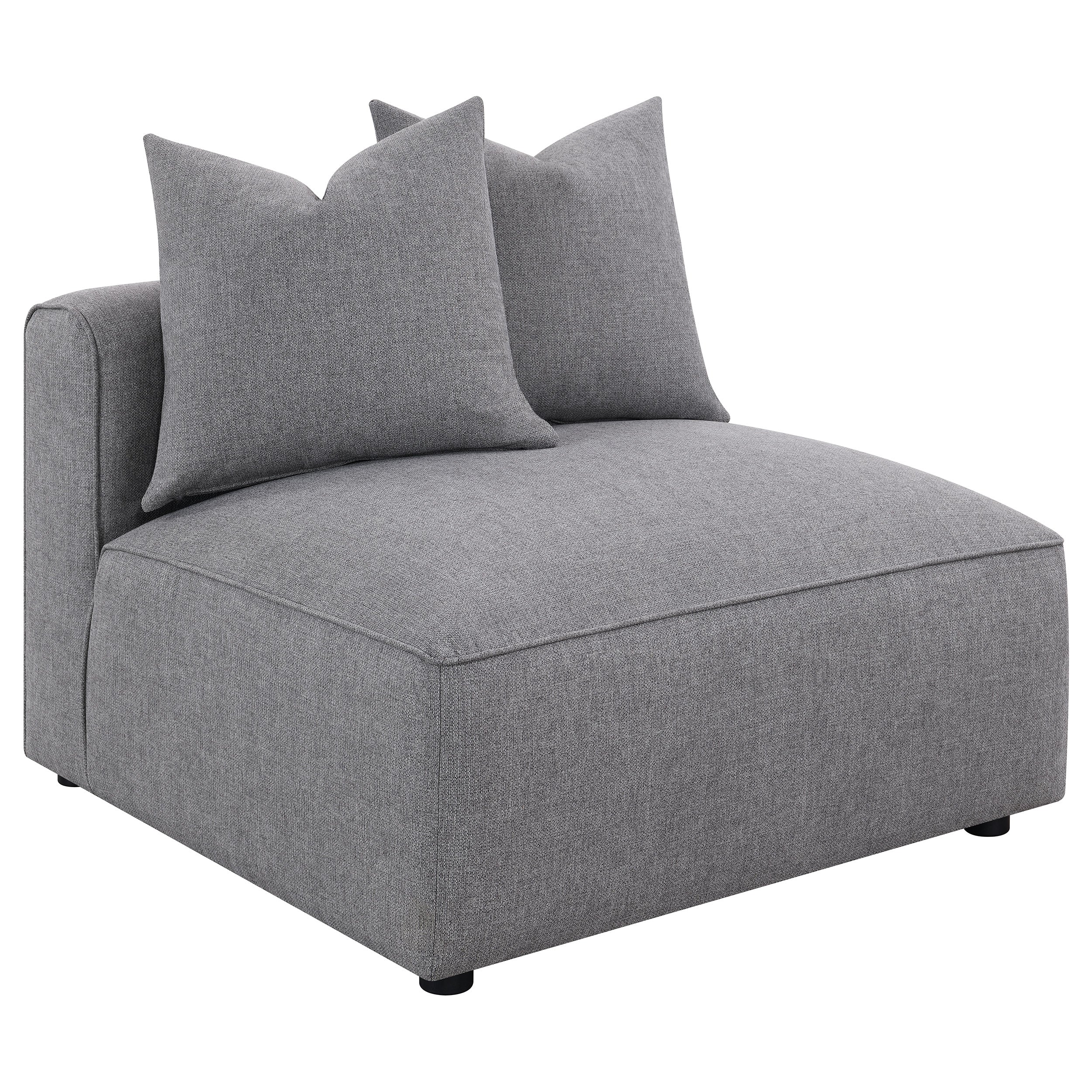 Dar Furniture - Coaster - Jennifer Upholstered Armless Chair Grey - 551594