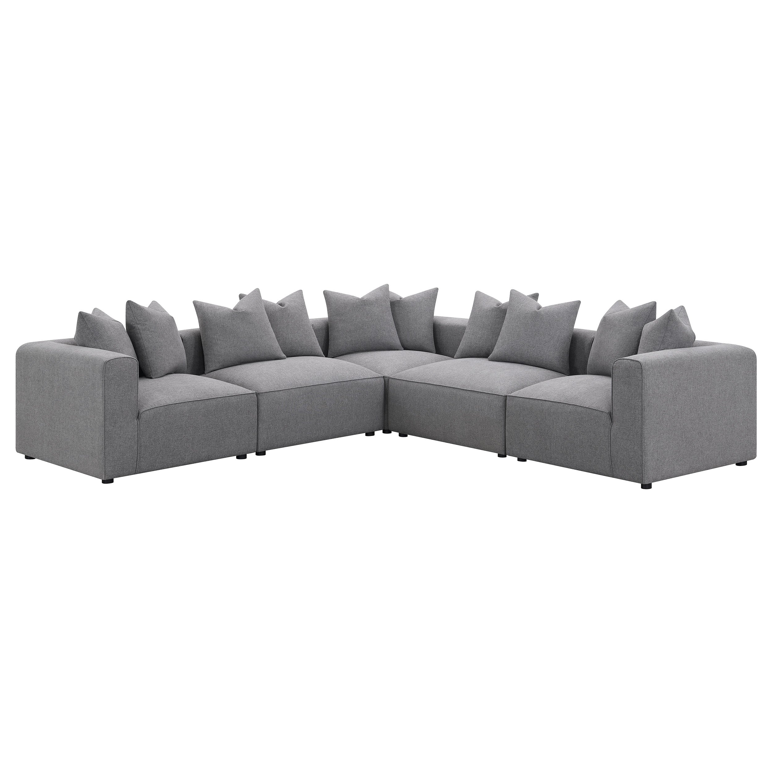 Jennifer Upholstered Armless Chair Grey