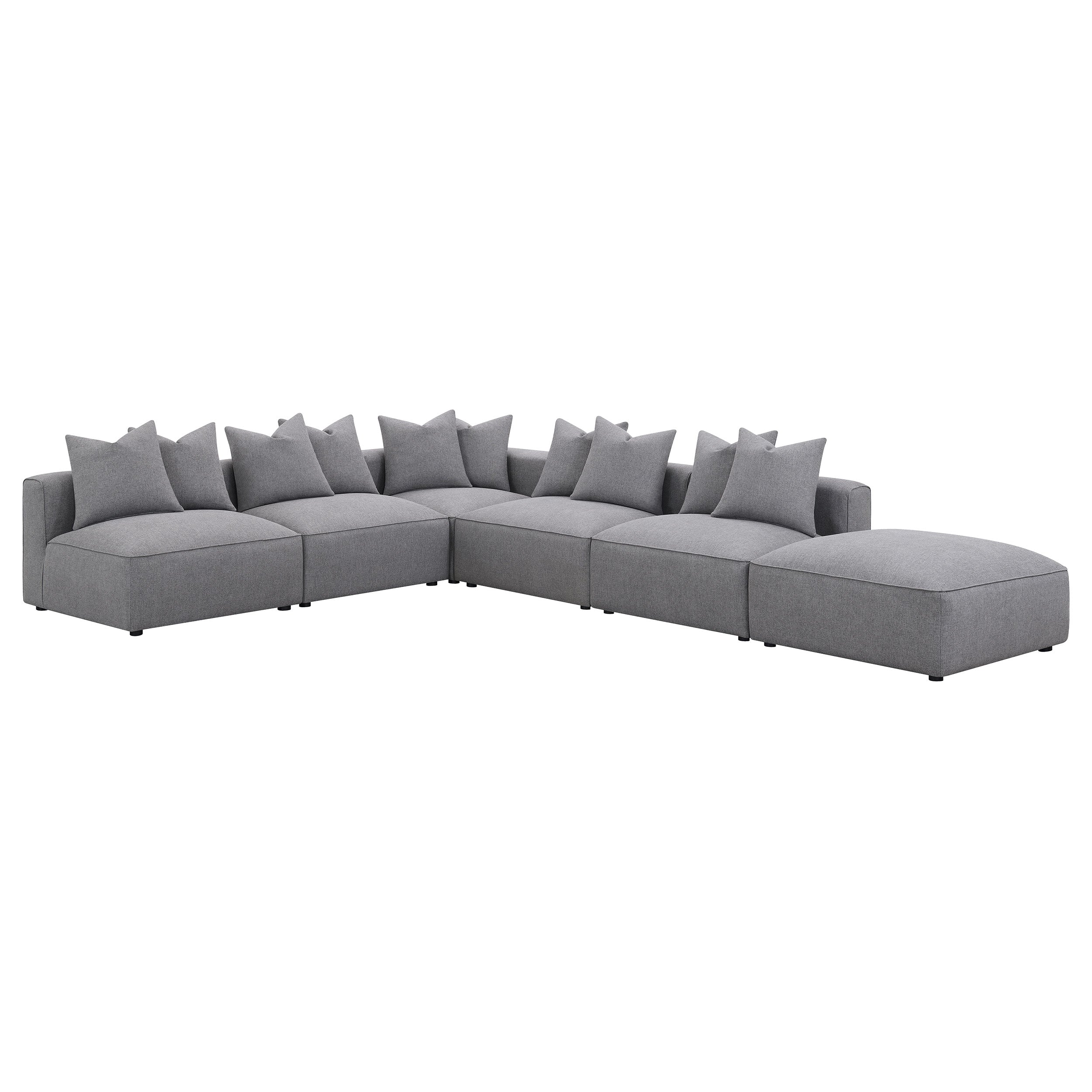 Jennifer Upholstered Corner Chair Grey