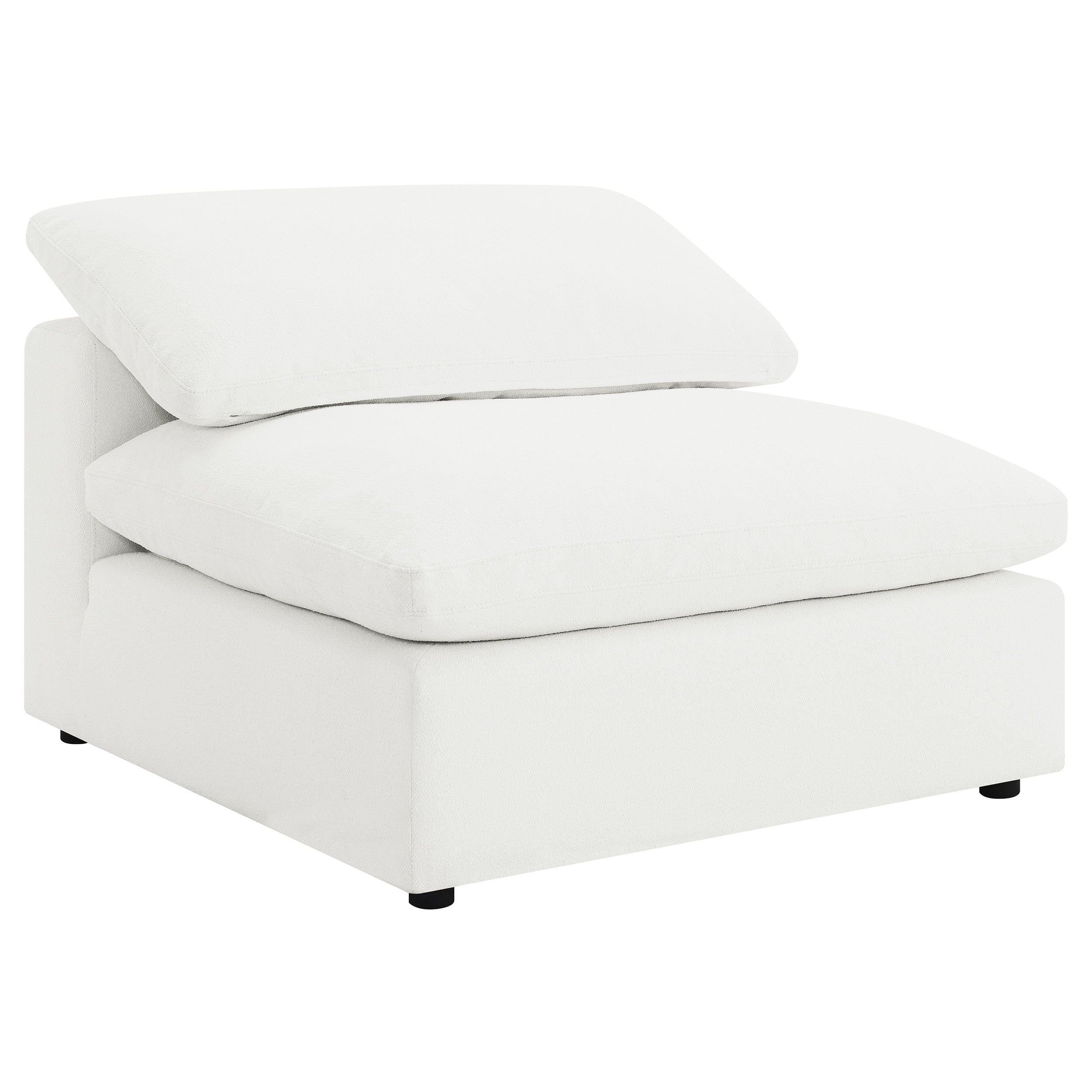 Dar Furniture - Coaster - Raleigh Boucle Upholstered Armless Chair Ivory - 551751