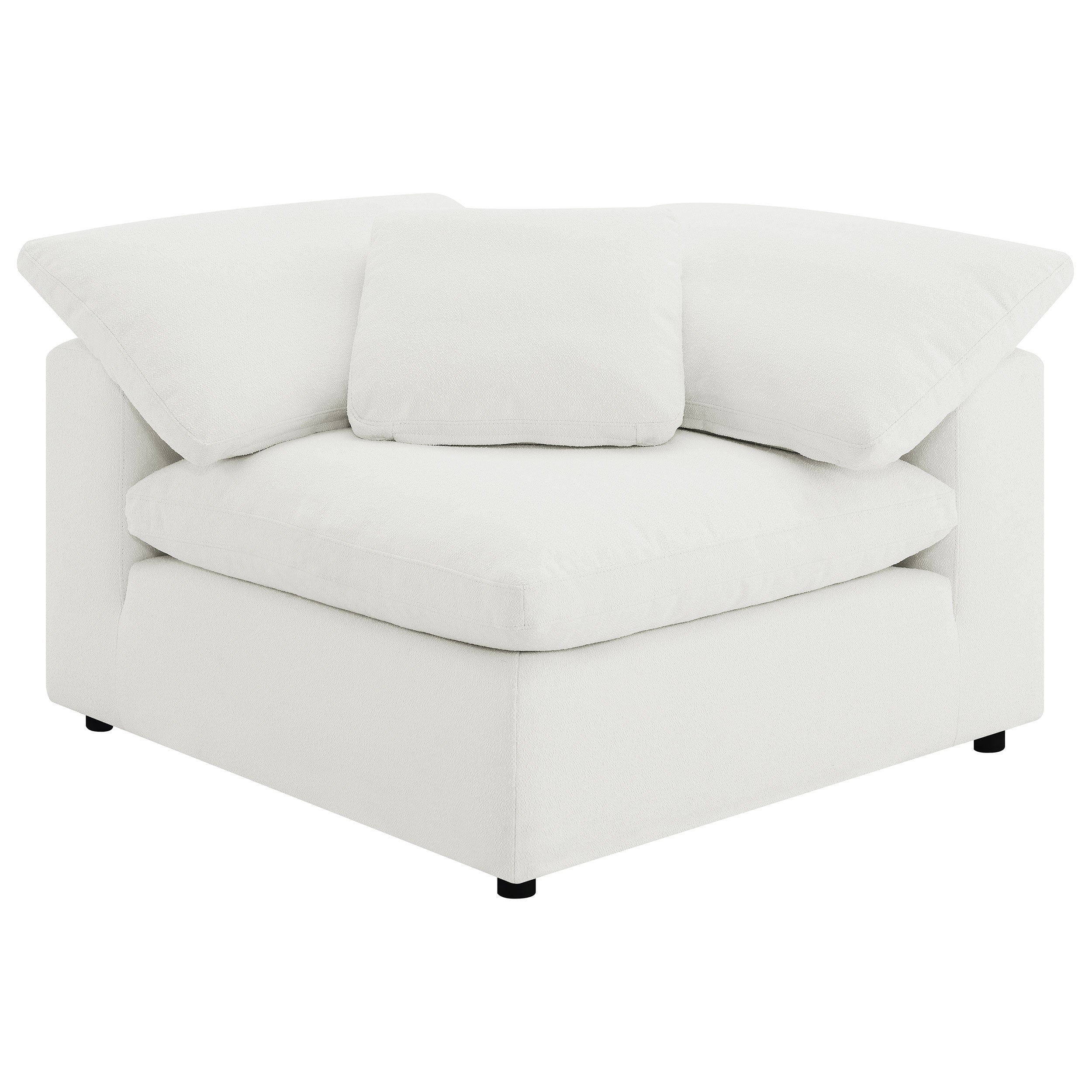 Dar Furniture - Coaster - Raleigh Boucle Upholstered Corner Chair Ivory - 551752