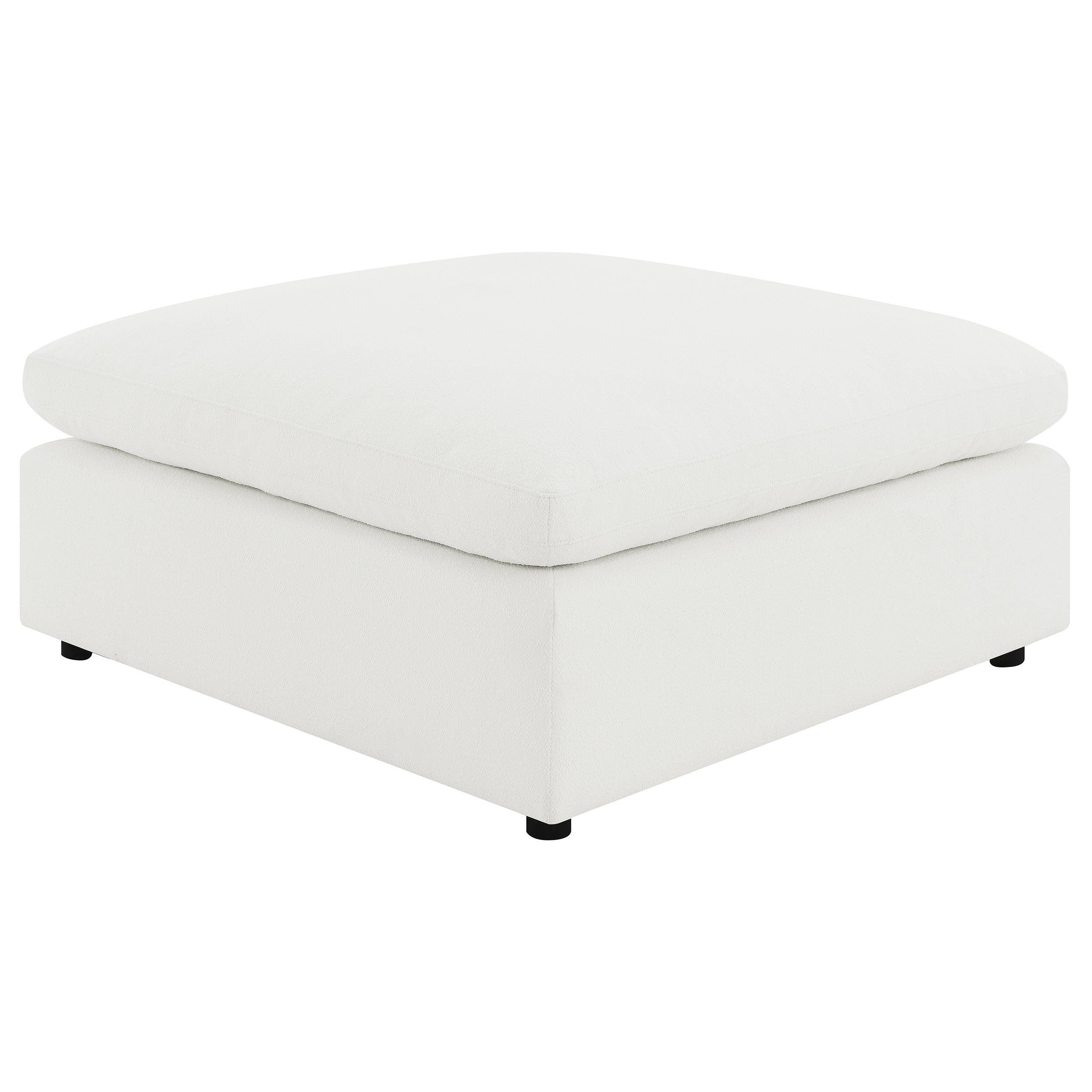 Dar Furniture - Coaster - Raleigh Boucle Upholstered Ottoman Ivory - 551753