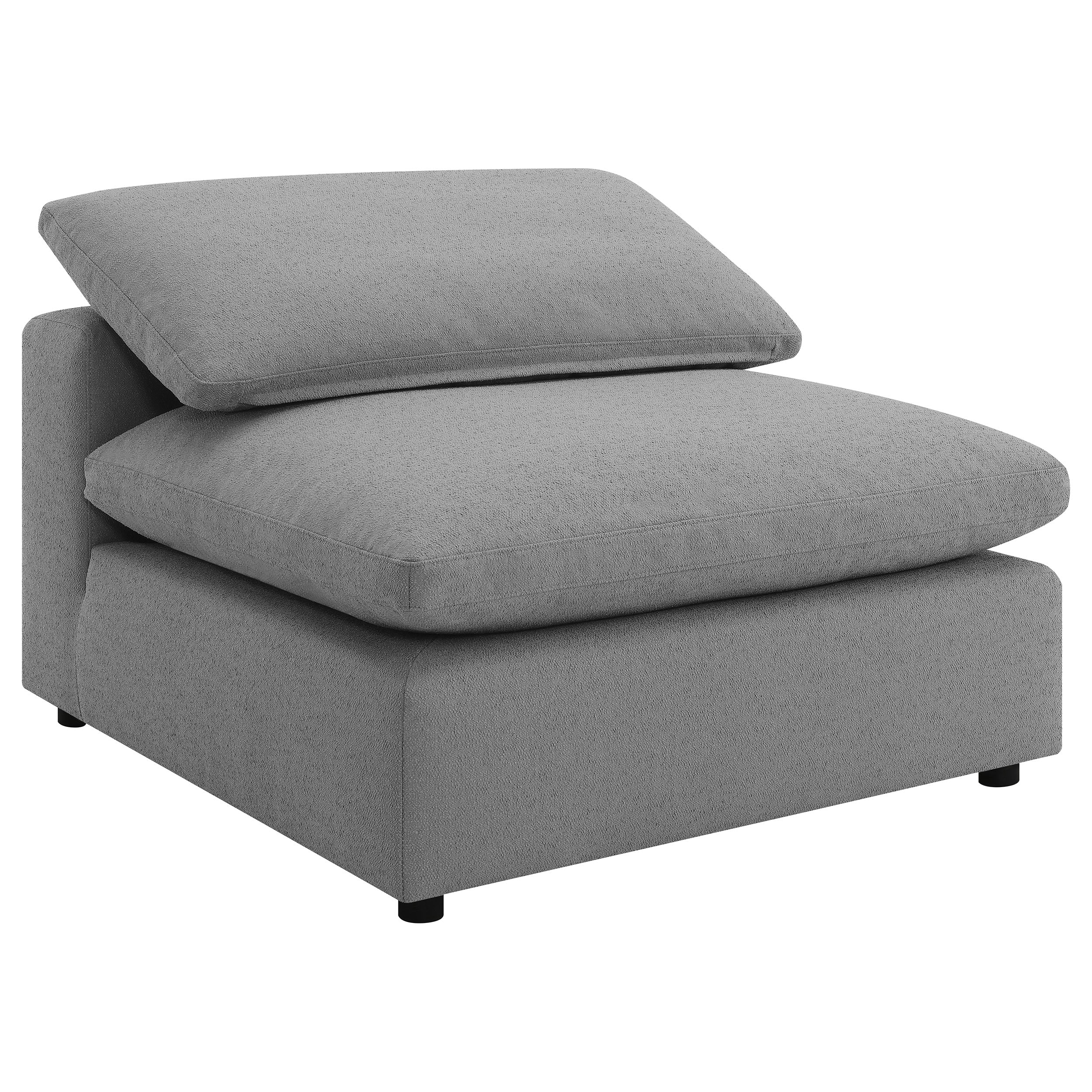 Dar Furniture - Coaster - Raleigh Boucle Upholstered Armless Chair Grey - 551754