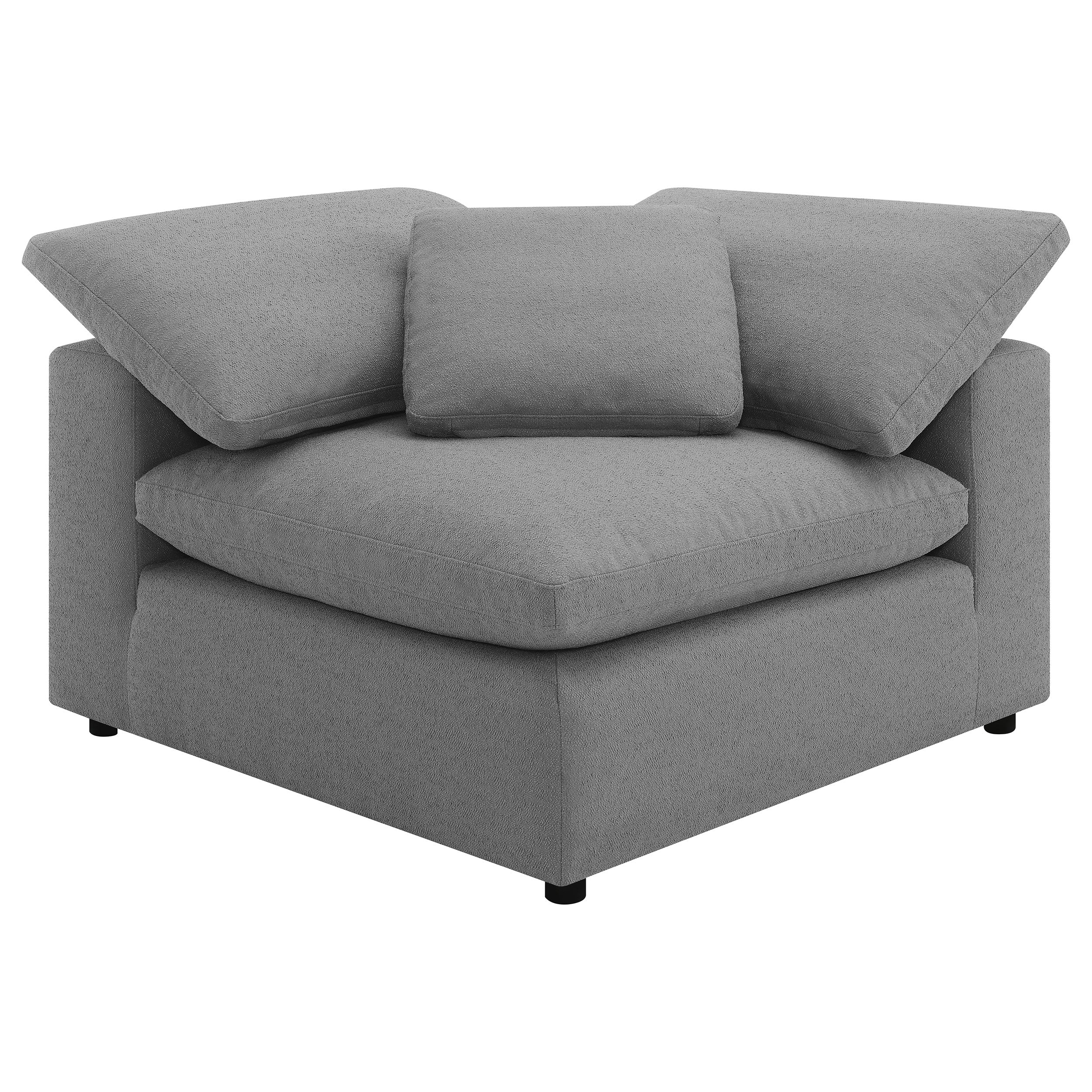 Dar Furniture - Coaster - Raleigh Boucle Upholstered Corner Chair Grey - 551755