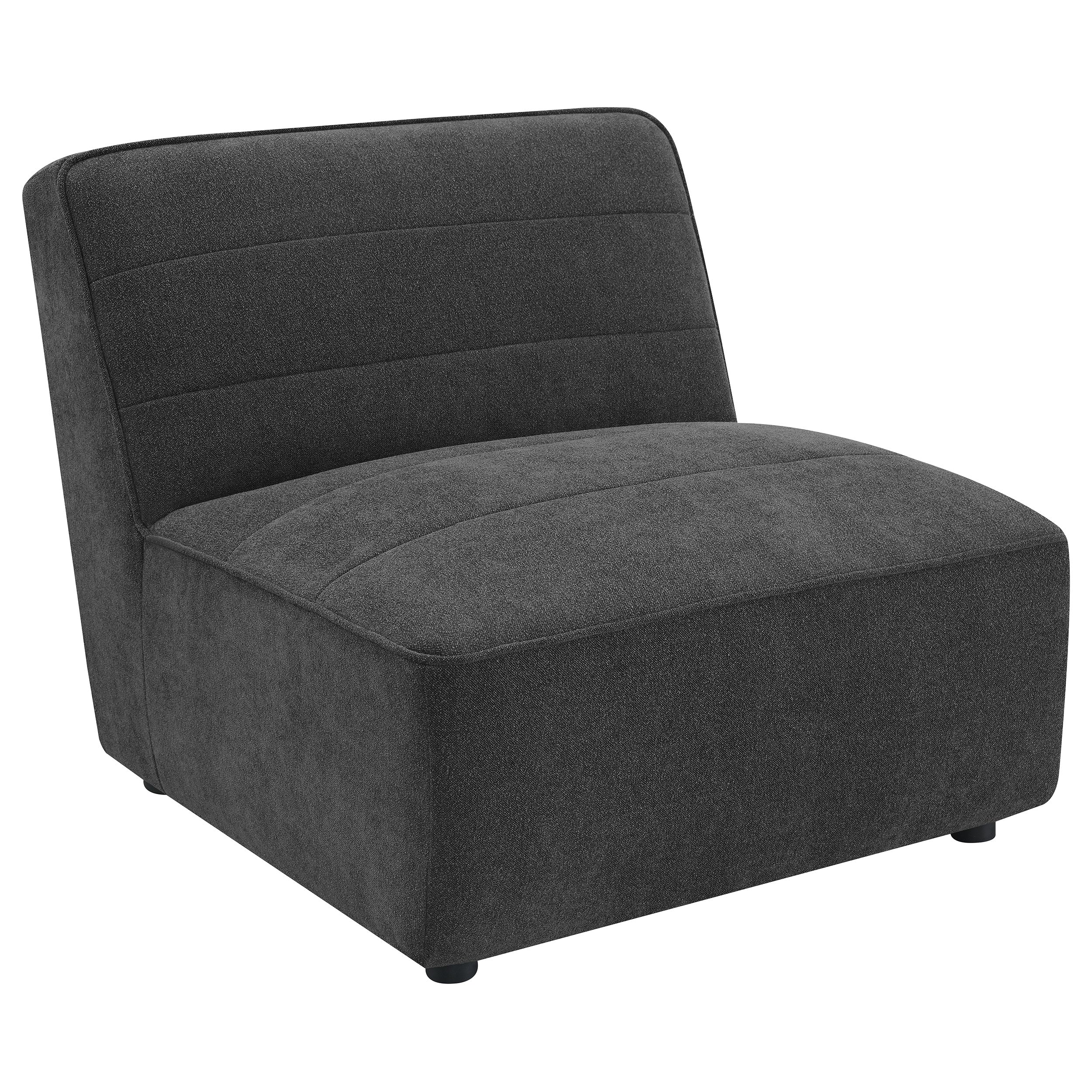 Dar Furniture - Coaster - Sunny Upholstered Armless Chair Dark Charcoal - 552081