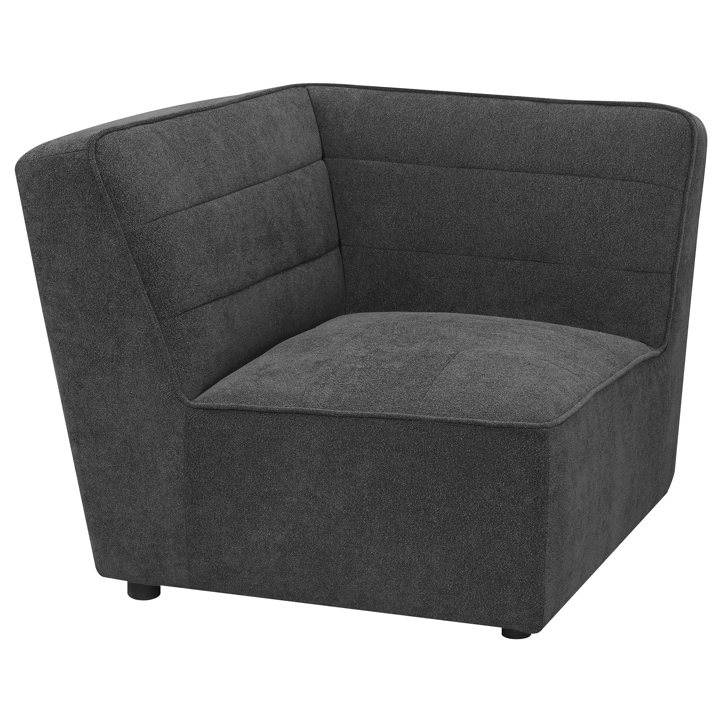 Dar Furniture - Coaster - Sunny Upholstered Corner Chair Dark Charcoal - 552082