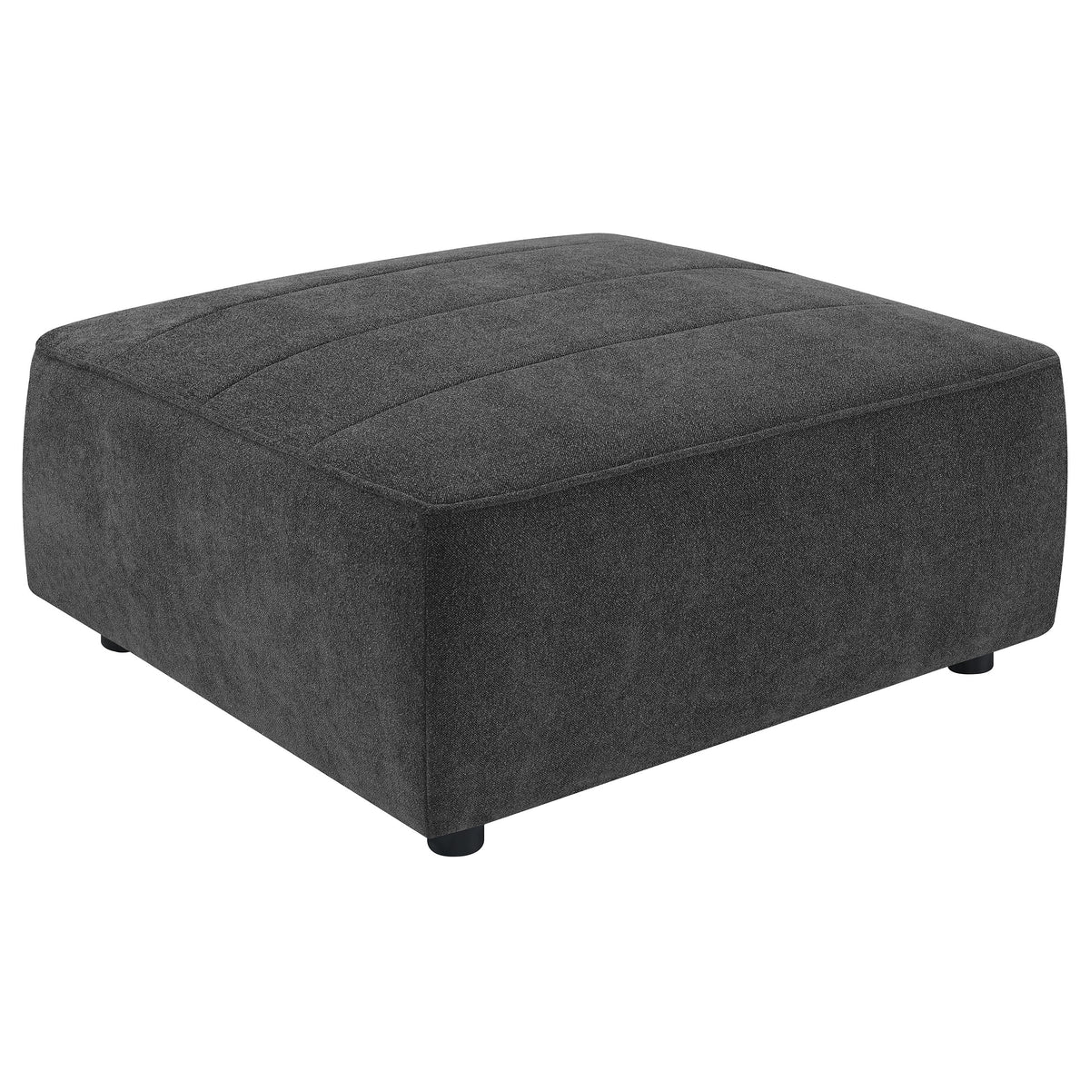 Dar Furniture - Coaster - Sunny Square Upholstered Ottoman Dark Charcoal - 552083