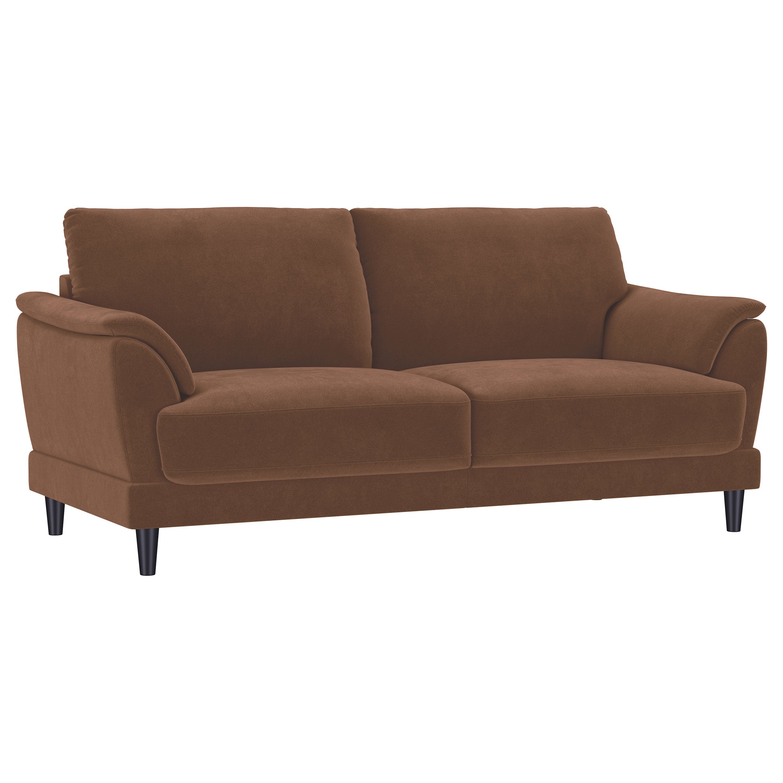 Dar Furniture - Coaster - Selma Velvet Upholstered Crescent Arm Sofa Rust - 552101