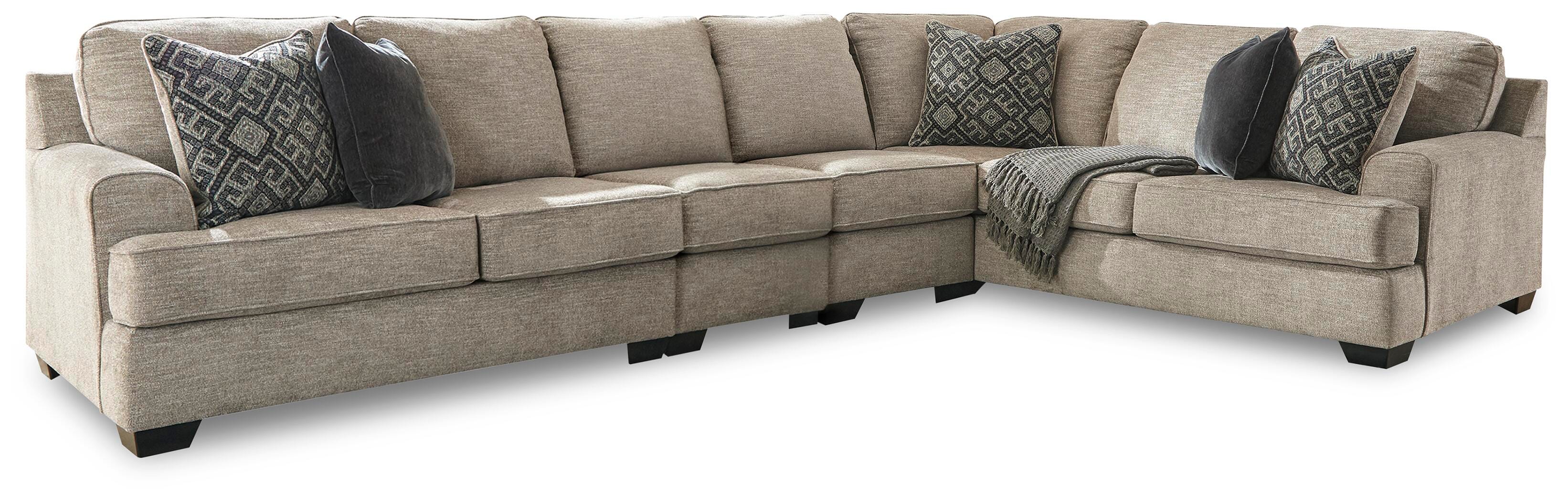 Dar Furniture - Ashley Furniture - Bovarian 4-Piece Sectional - RAF 4-Piece Sectional / Stone - 56103S5