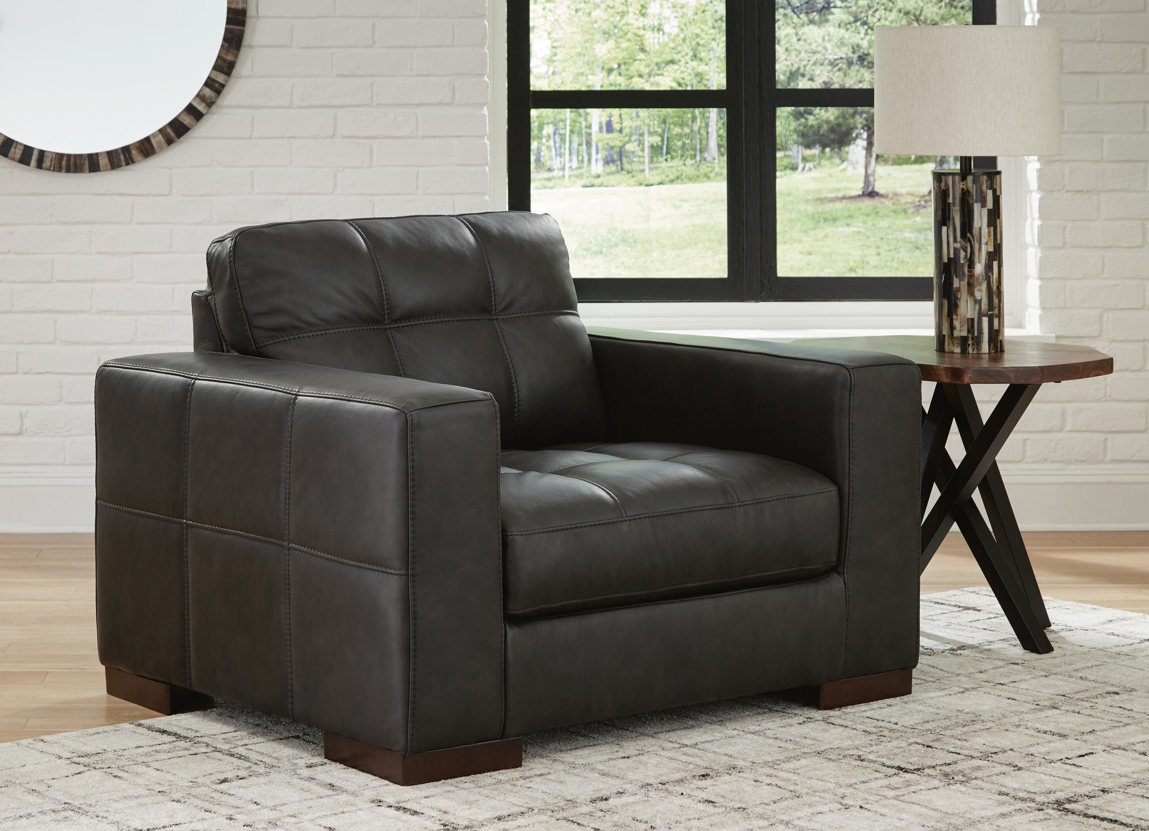 Dar Furniture - Ashley Furniture - Luigi Oversized Chair - Chair and a Half / Thunder - 5650623