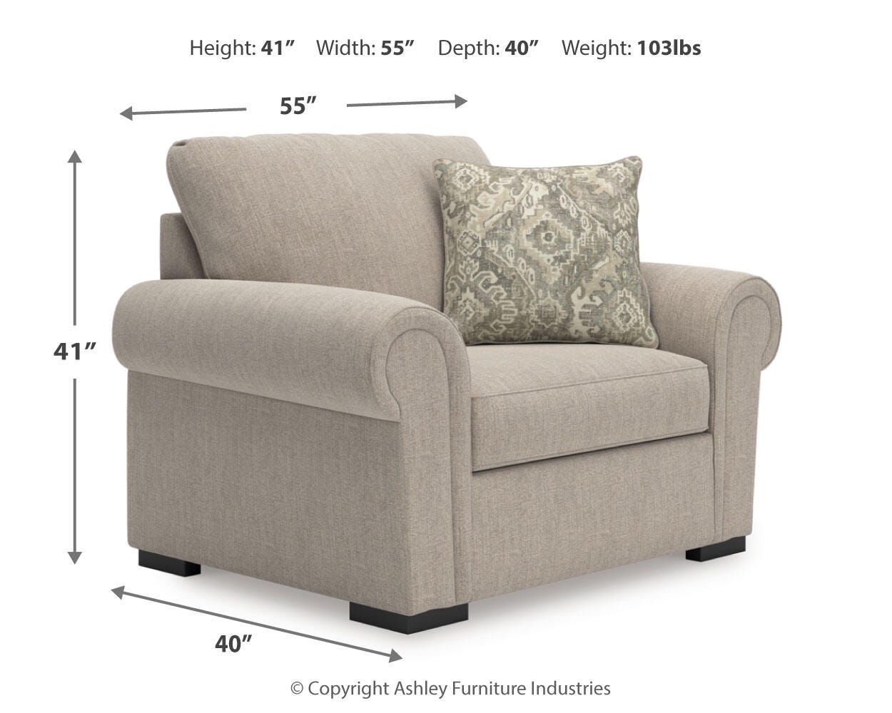 Sararose Oversized Chair